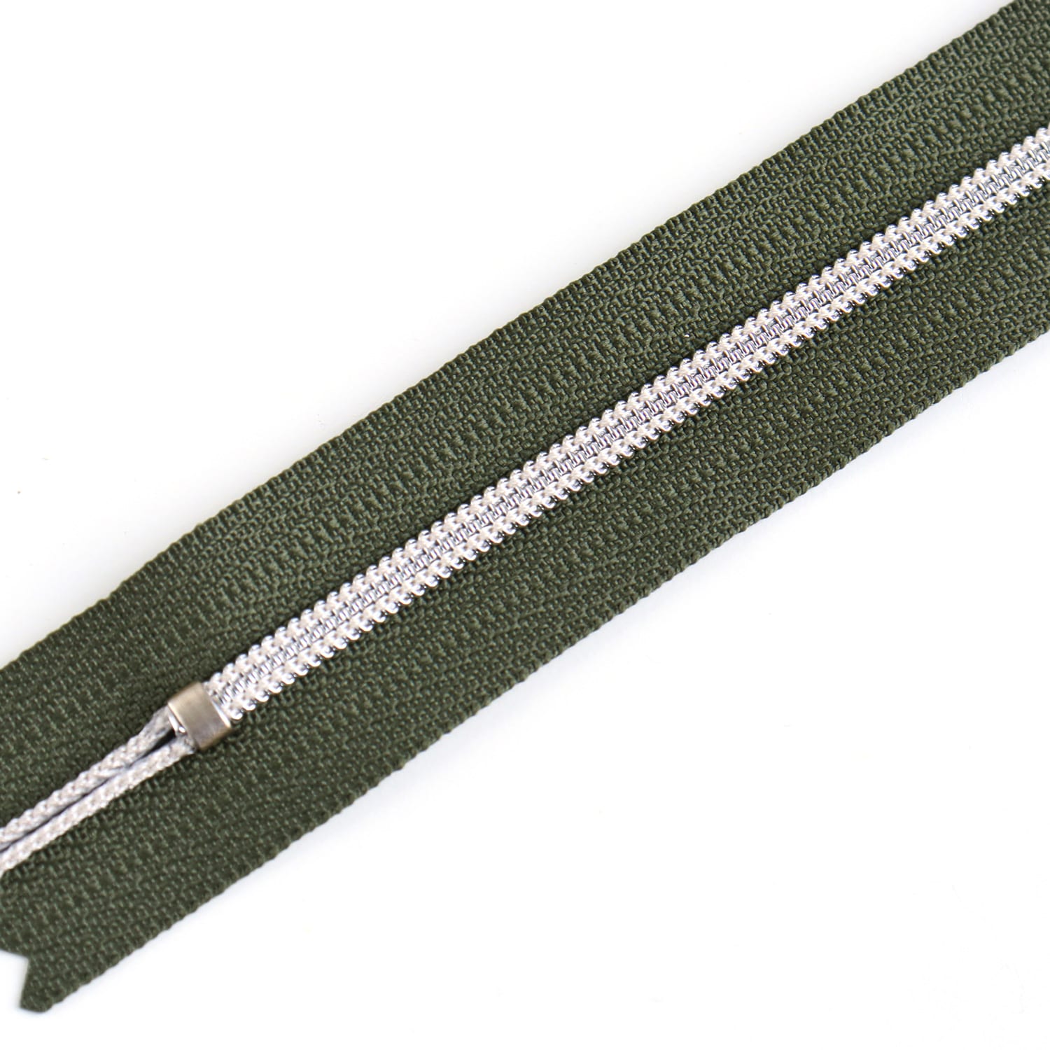 日本紐釦貿易 Y.K.K メタリオンファスナー 3C 20cmグリーン/シルバー 3本入 3CM20-4S (ご注文単位1束)【直送品】