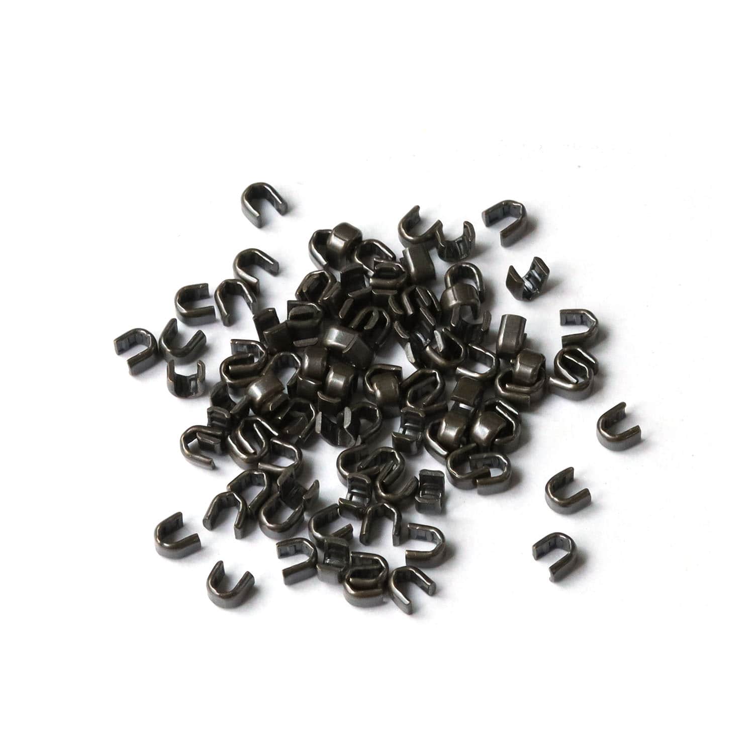 日本紐釦貿易 Y.K.K ファスナー用止め金具 上止めパーツ 50組入 金属/3号対応 イブシ F2-211 （ご注文単位1束）【直送品】