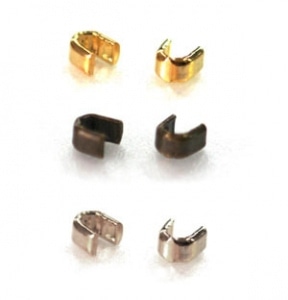 日本紐釦貿易 Y.K.K ファスナー用止め金具 上止めパーツ 50組入 金属/3号対応 イブシ F2-211 (ご注文単位1束)【直送品】