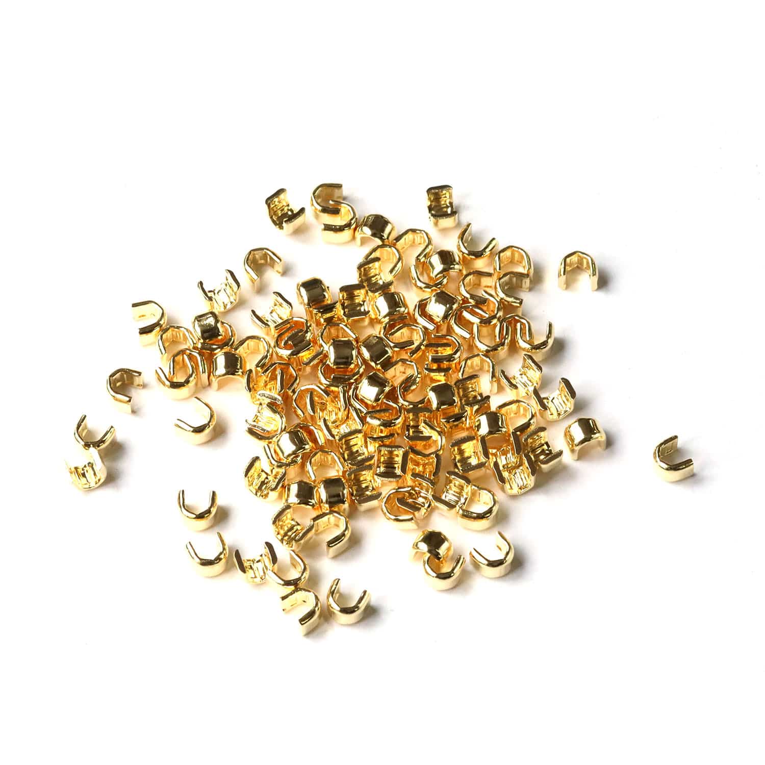 日本紐釦貿易 Y.K.K ファスナー用止め金具 上止めパーツ 50組入 金属/4~5号対応 ゴールド F2-213 （ご注文単位1束）【直送品】