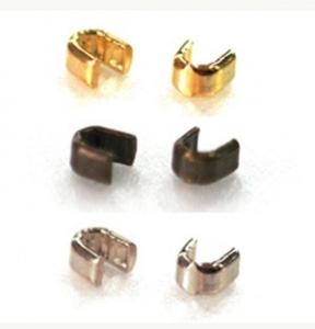 日本紐釦貿易 Y.K.K ファスナー用止め金具 上止めパーツ 50組入 金属/4~5号対応 ゴールド F2-213 (ご注文単位1束)【直送品】