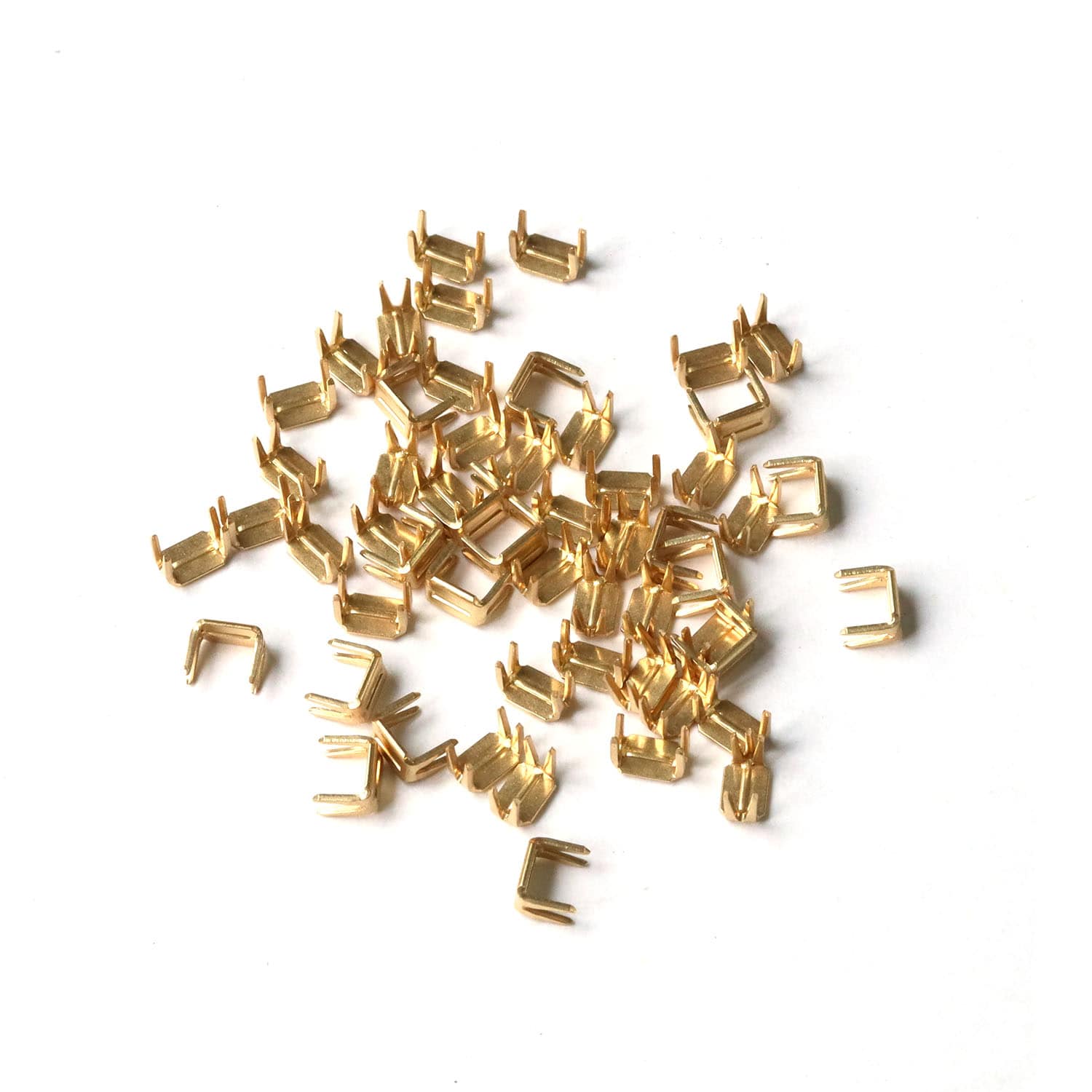 日本紐釦貿易 Y.K.K ファスナー用止め金具 下止めパーツ 50個入 金属/3号対応 ゴールド F2-220 （ご注文単位1束）【直送品】