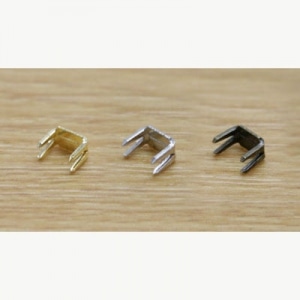 日本紐釦貿易 Y.K.K ファスナー用止め金具 下止めパーツ 50個入 金属/3号対応 ニッケル F2-222 (ご注文単位1束)【直送品】