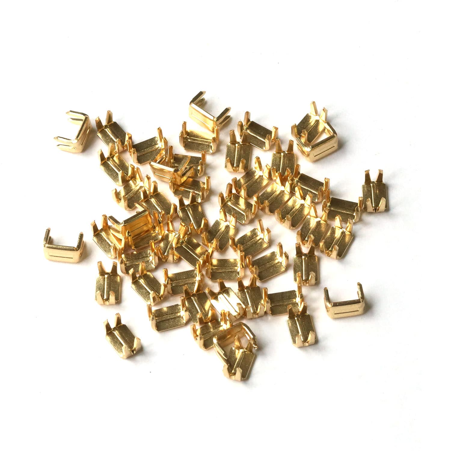 日本紐釦貿易 Y.K.K ファスナー用止め金具 下止めパーツ 50個入 金属/4~5号対応 ゴールド F2-223 （ご注文単位1束）【直送品】