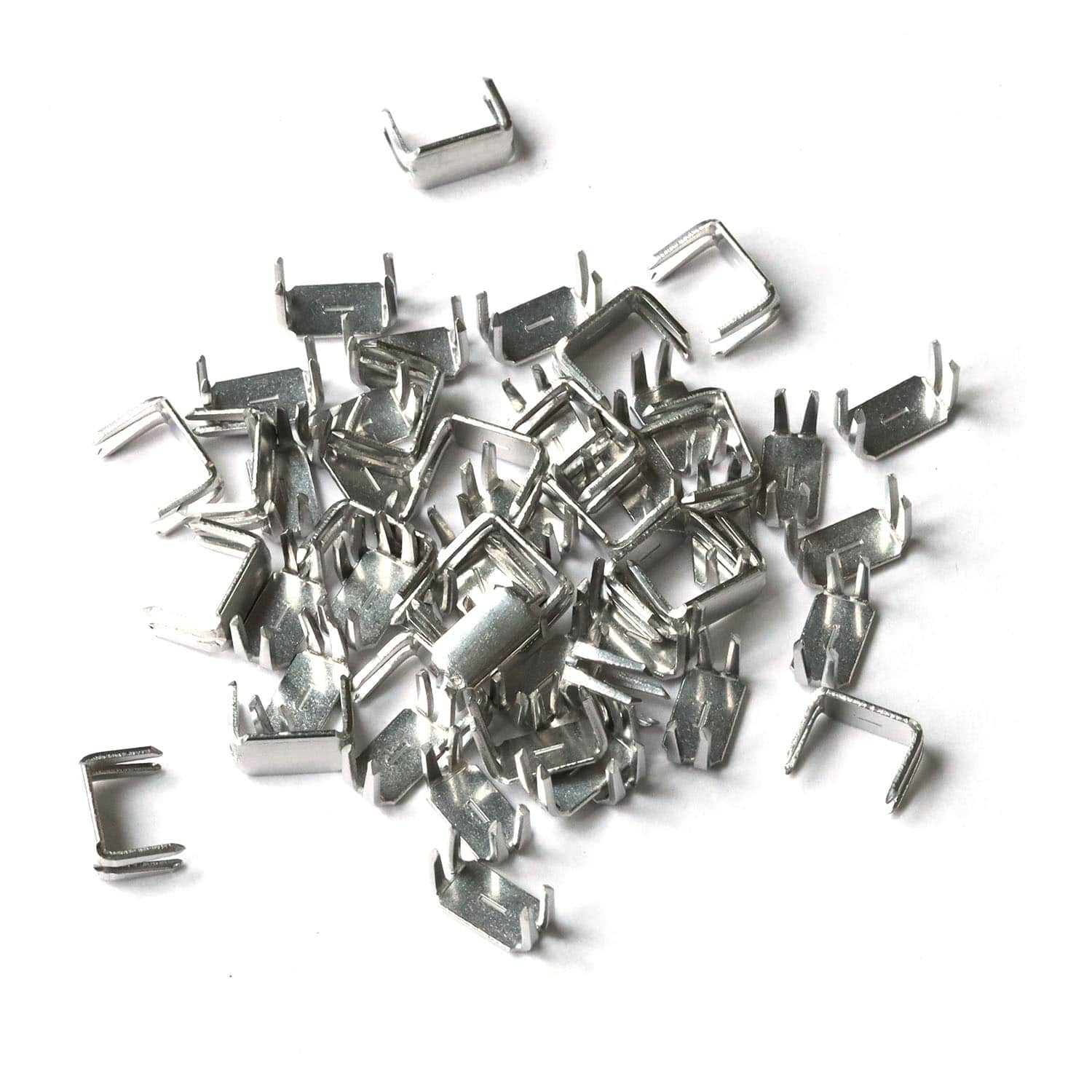 日本紐釦貿易 Y.K.K ファスナー用止め金具 下止めパーツ 50個入 コイルファスナー用/4～5号対応 ニッケル F2-227 （ご注文単位1束）【直送品】