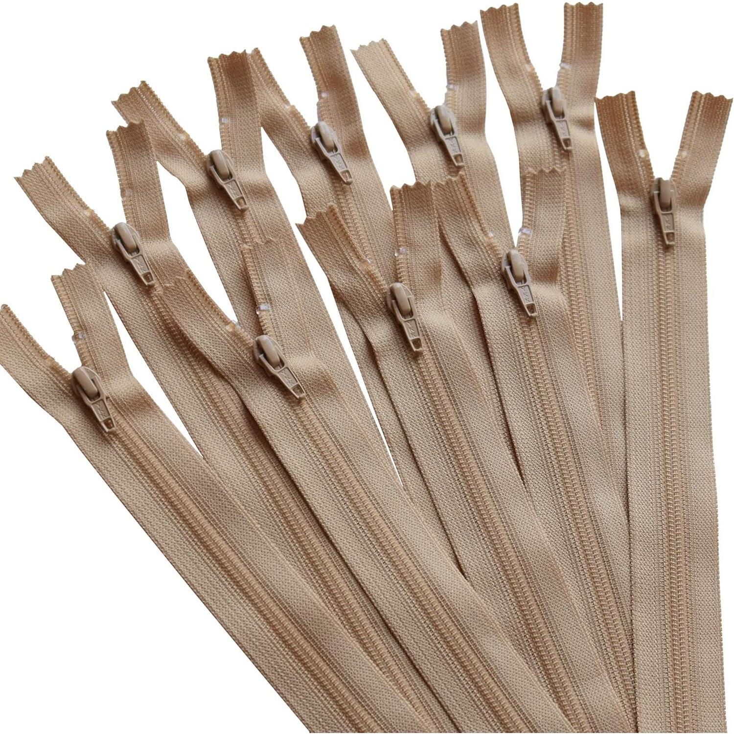 日本紐釦貿易 Y.K.K フラットニットファスナー 40cm 同色10本入り col.573 FN40-573 （ご注文単位1束）【直送品】