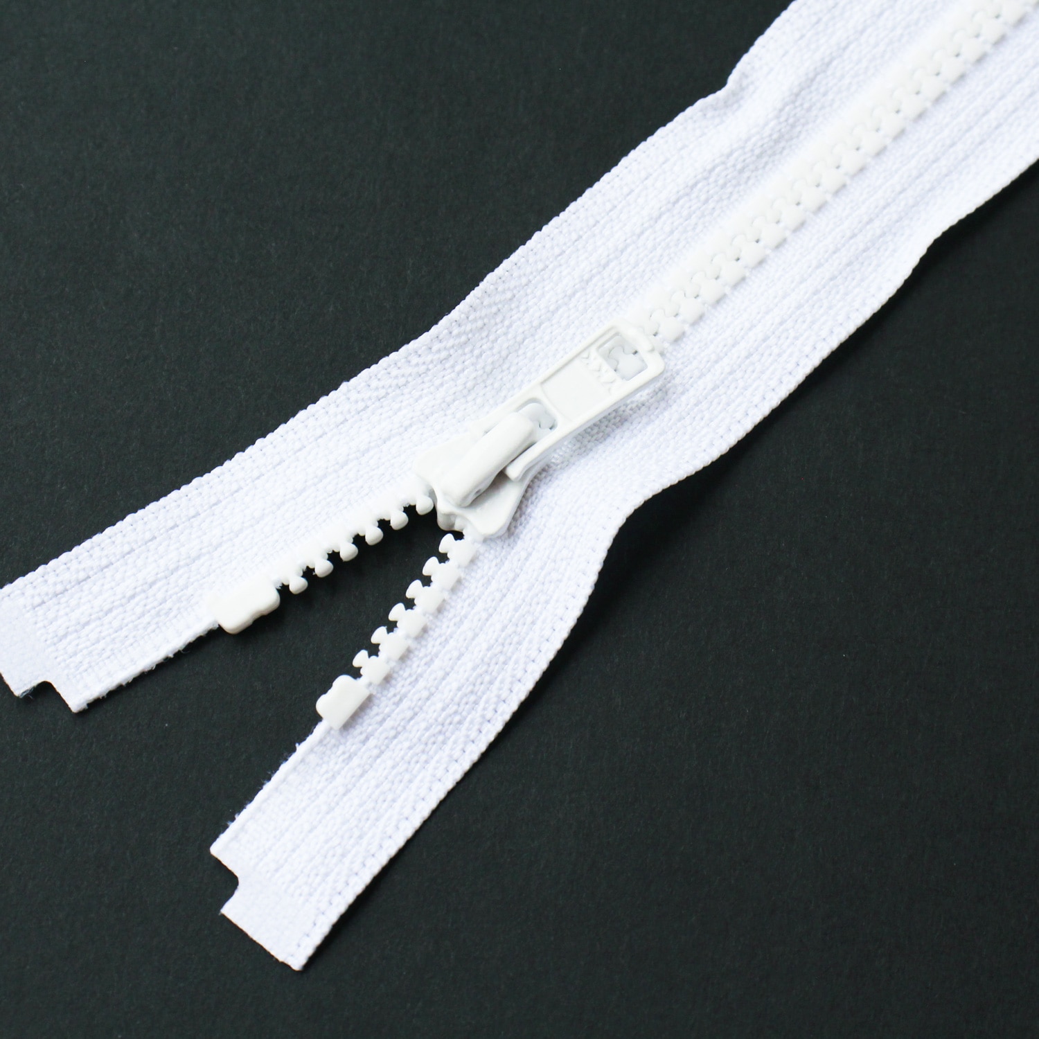 日本紐釦貿易 Y.K.K ビスロンオープンファスナー 40cm 同色3本入 col.501 白 3VS40-501 (ご注文単位1束)【直送品】