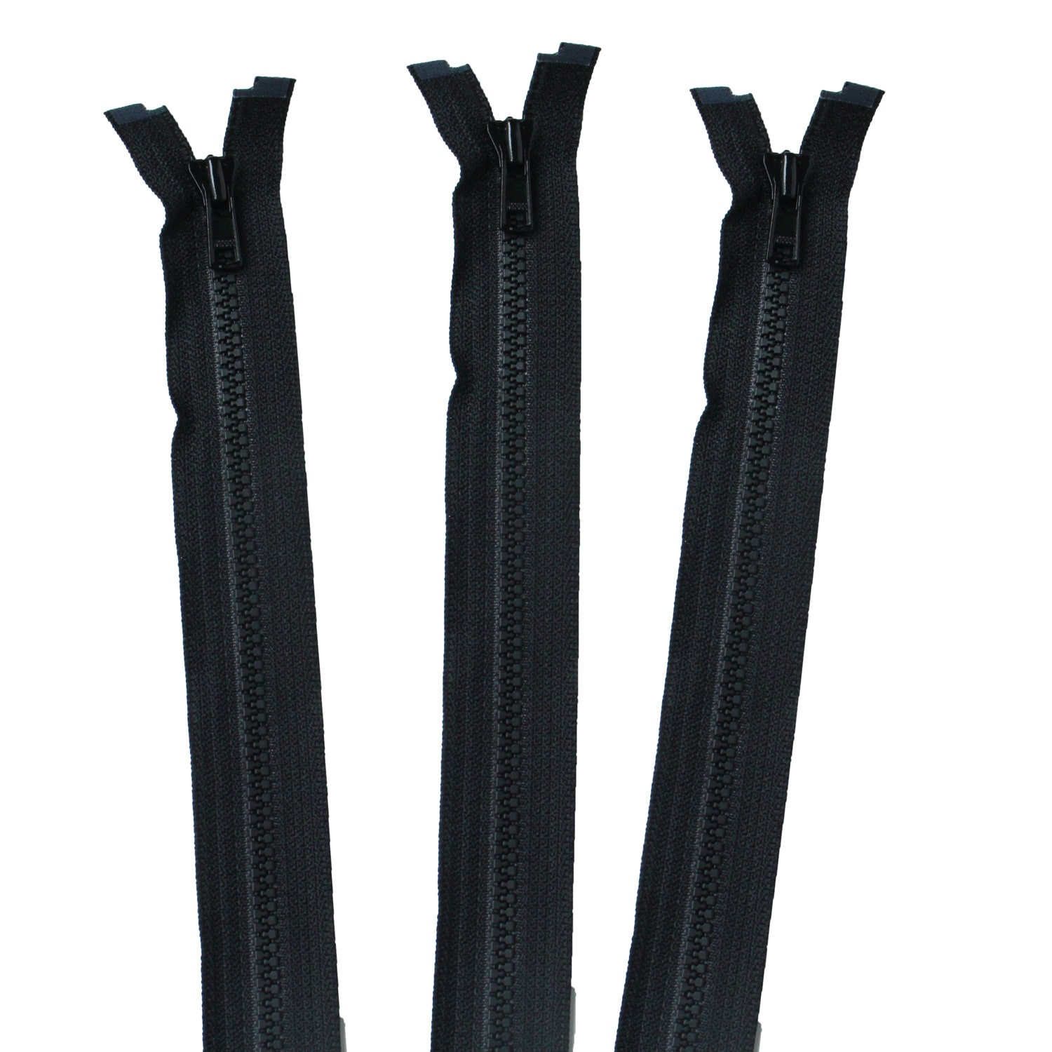 日本紐釦貿易 Y.K.K ビスロンオープンファスナー 40cm 同色3本入 col.580 黒 3VS40-580 （ご注文単位1束）【直送品】