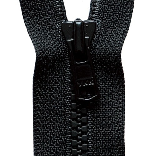 日本紐釦貿易 Y.K.K ビスロンオープンファスナー 40cm 同色3本入 col.580 黒 3VS40-580 (ご注文単位1束)【直送品】