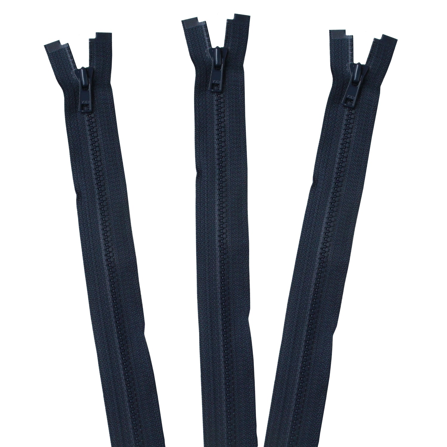 日本紐釦貿易 Y.K.K ビスロンオープンファスナー 40cm 同色3本入 col.560 紺 3VS40-560 （ご注文単位1束）【直送品】