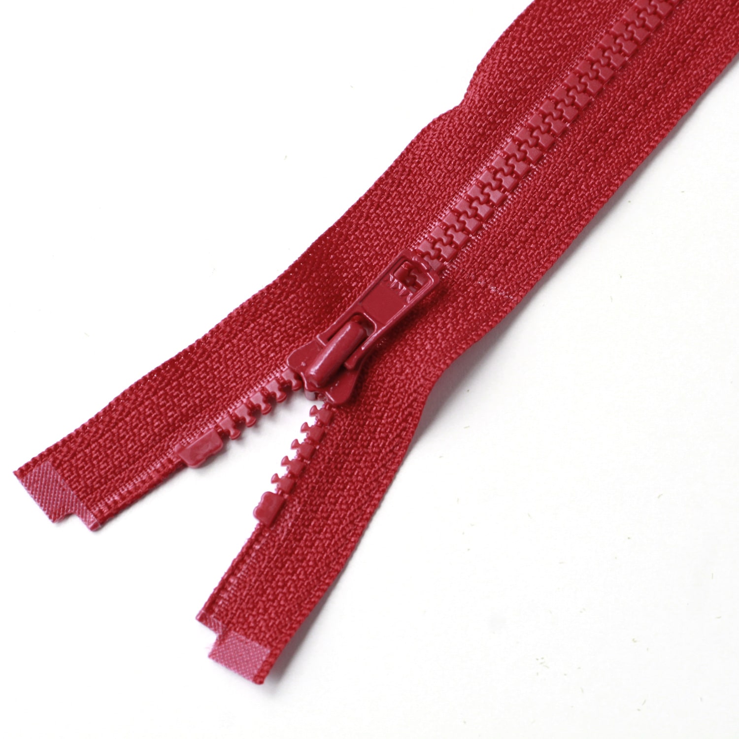 日本紐釦貿易 Y.K.K ビスロンオープンファスナー 40cm 同色3本入 col.519 赤 3VS40-519 (ご注文単位1束)【直送品】