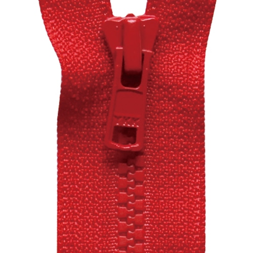 日本紐釦貿易 Y.K.K ビスロンオープンファスナー 40cm 同色3本入 col.519 赤 3VS40-519 (ご注文単位1束)【直送品】