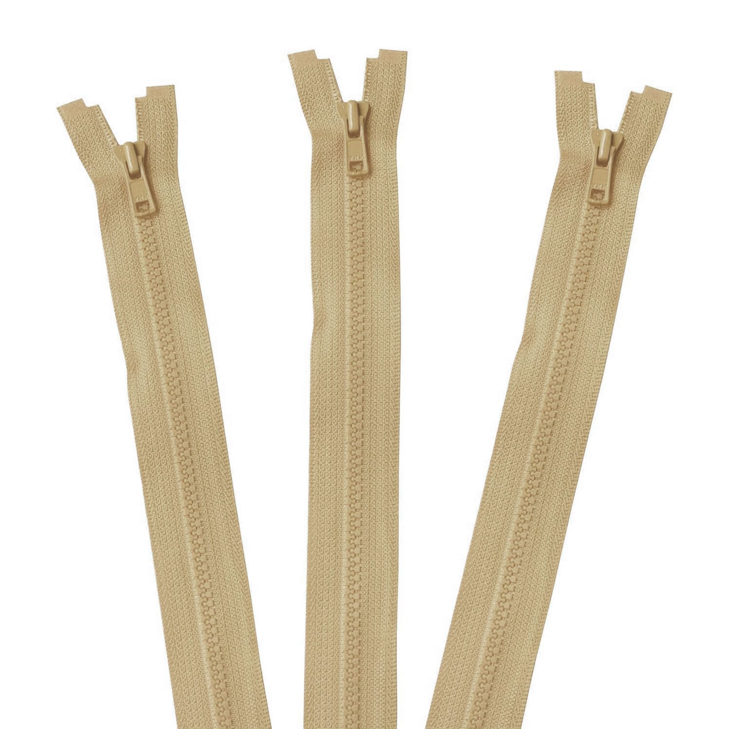 日本紐釦貿易 Y.K.K ビスロンオープンファスナー 40cm 同色3本入 col.572 ベージュ 3VS40-572 （ご注文単位1束）【直送品】