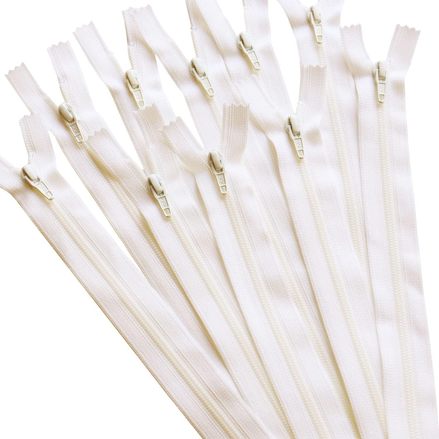 日本紐釦貿易 Y.K.K フラットニットファスナー 40cm 同色10本入り col.030 FN40-030 （ご注文単位1束）【直送品】