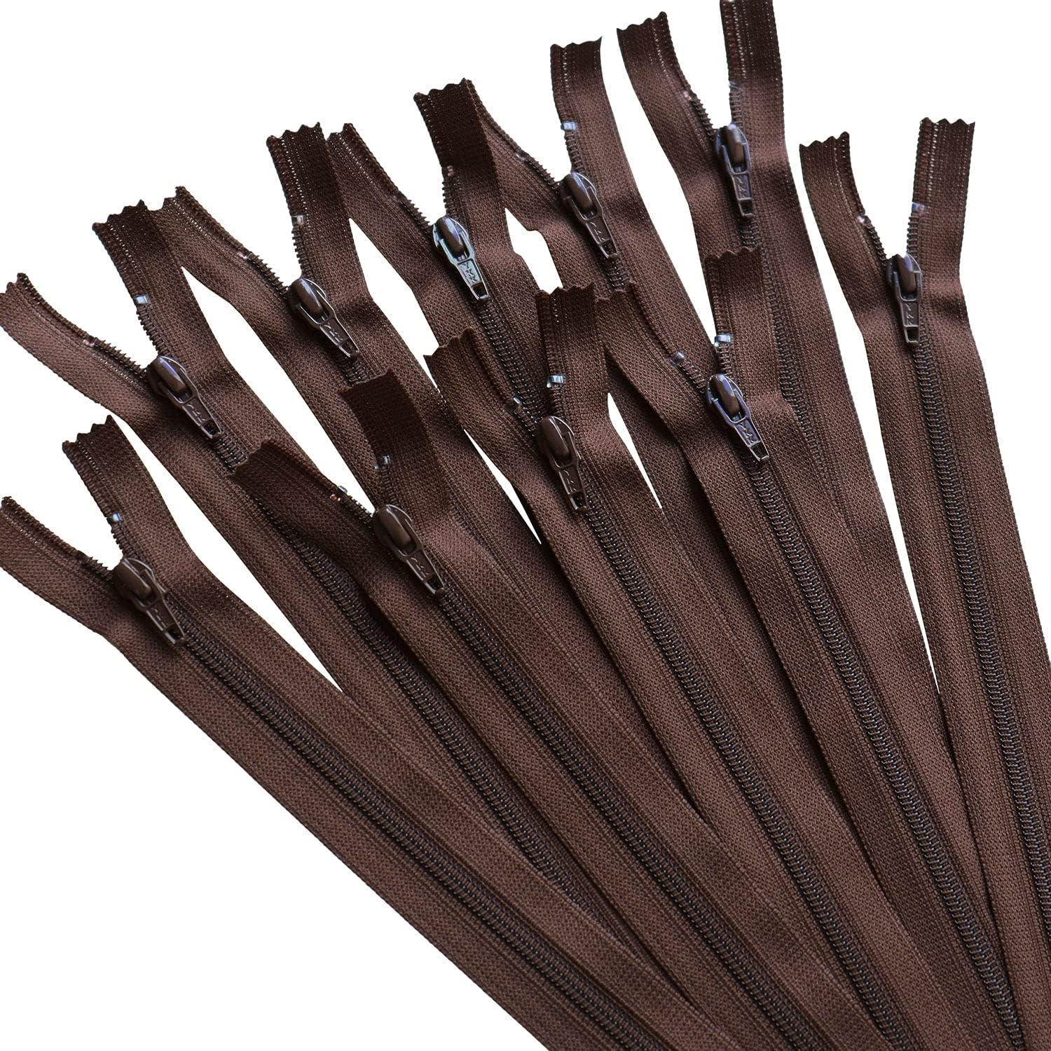 日本紐釦貿易 Y.K.K フラットニットファスナー 40cm 同色10本入り col.570 FN40-570 （ご注文単位1束）【直送品】