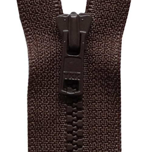 日本紐釦貿易 Y.K.K ビスロンオープンファスナー 40cm 同色3本入 col.570 こげ茶 3VS40-570 (ご注文単位1束)【直送品】