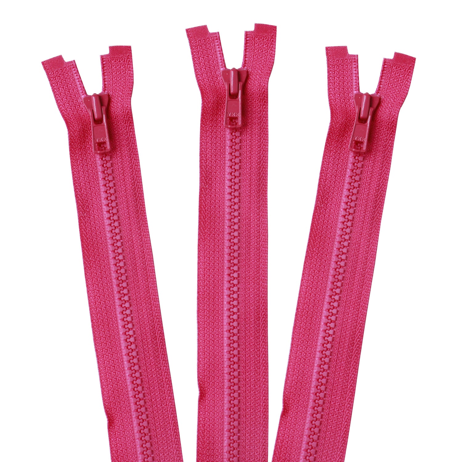 日本紐釦貿易 Y.K.K ビスロンオープンファスナー 40cm 同色3本入 col.516 ローズピンク 3VS40-516 （ご注文単位1束）【直送品】