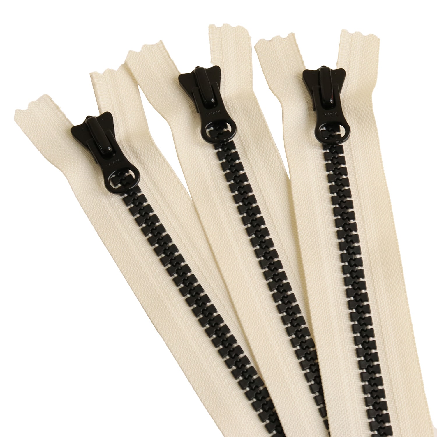 日本紐釦貿易 Y.K.K 8ビスロンファスナー 40cm ホワイト×ブラック 8VSC40-CO4 （ご注文単位1束）【直送品】
