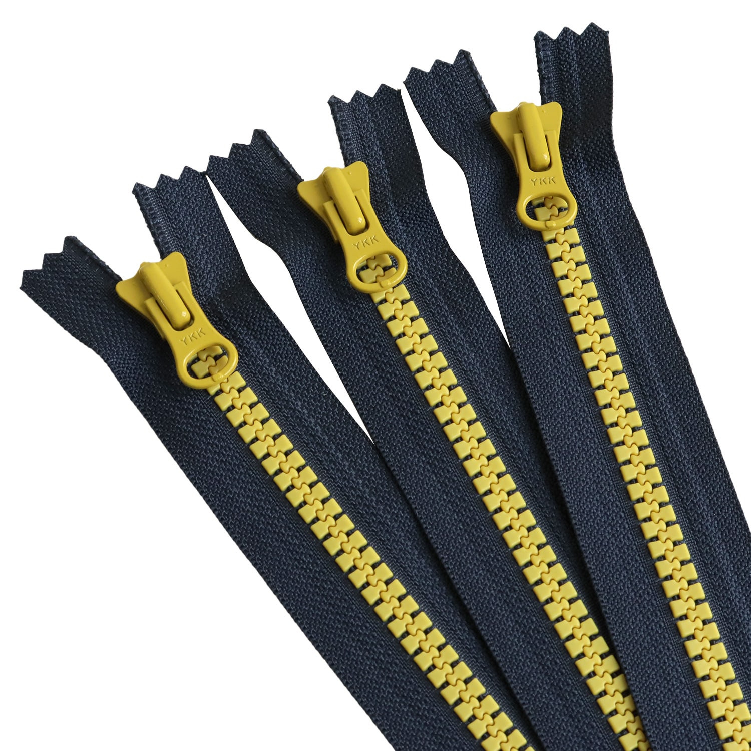 日本紐釦貿易 Y.K.K 8ビスロンファスナー 20cm ブルー×カラシ 8VSC20-CO7 （ご注文単位1束）【直送品】