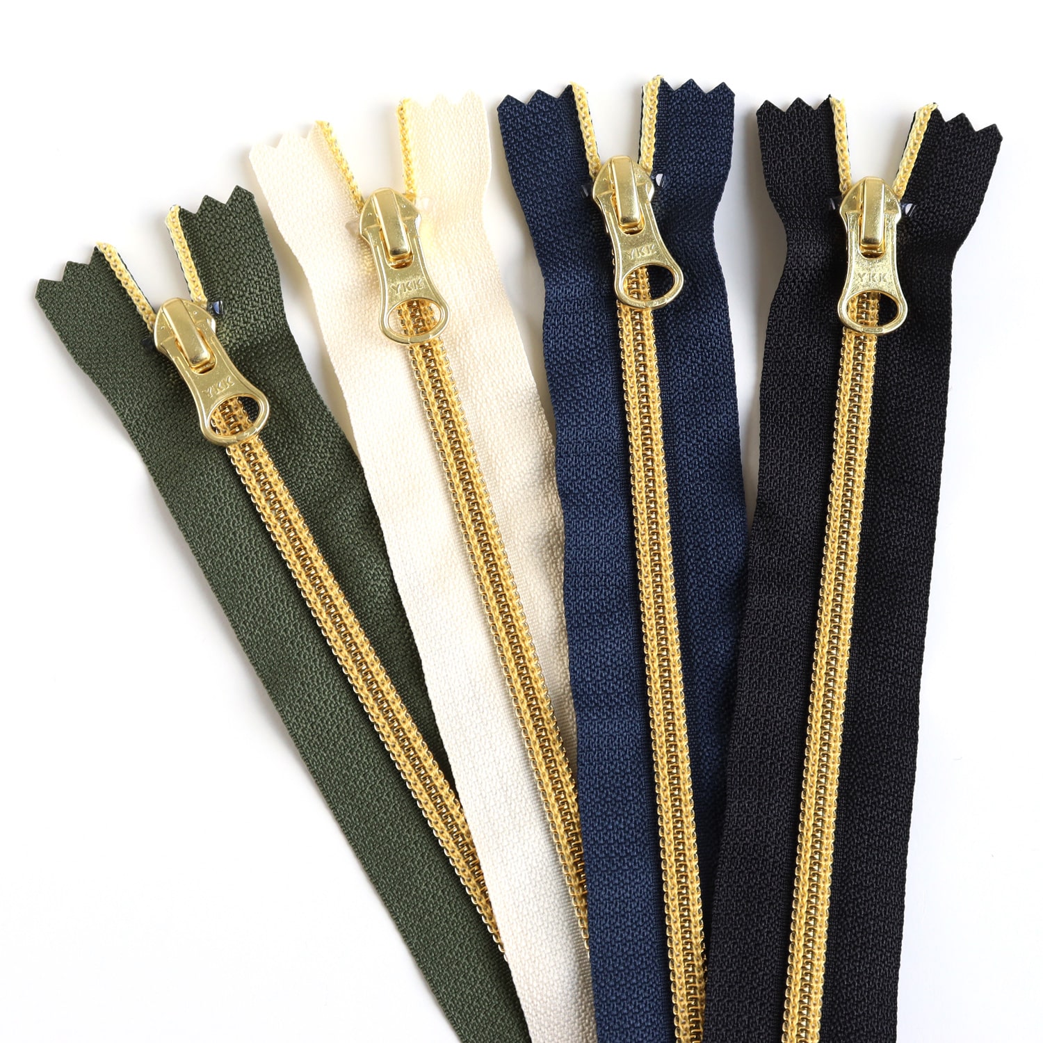 日本紐釦貿易 Y.K.K メタリオンファスナー 20cm 4色mix G 5CM20G-4MIX (ご注文単位1セット)【直送品】