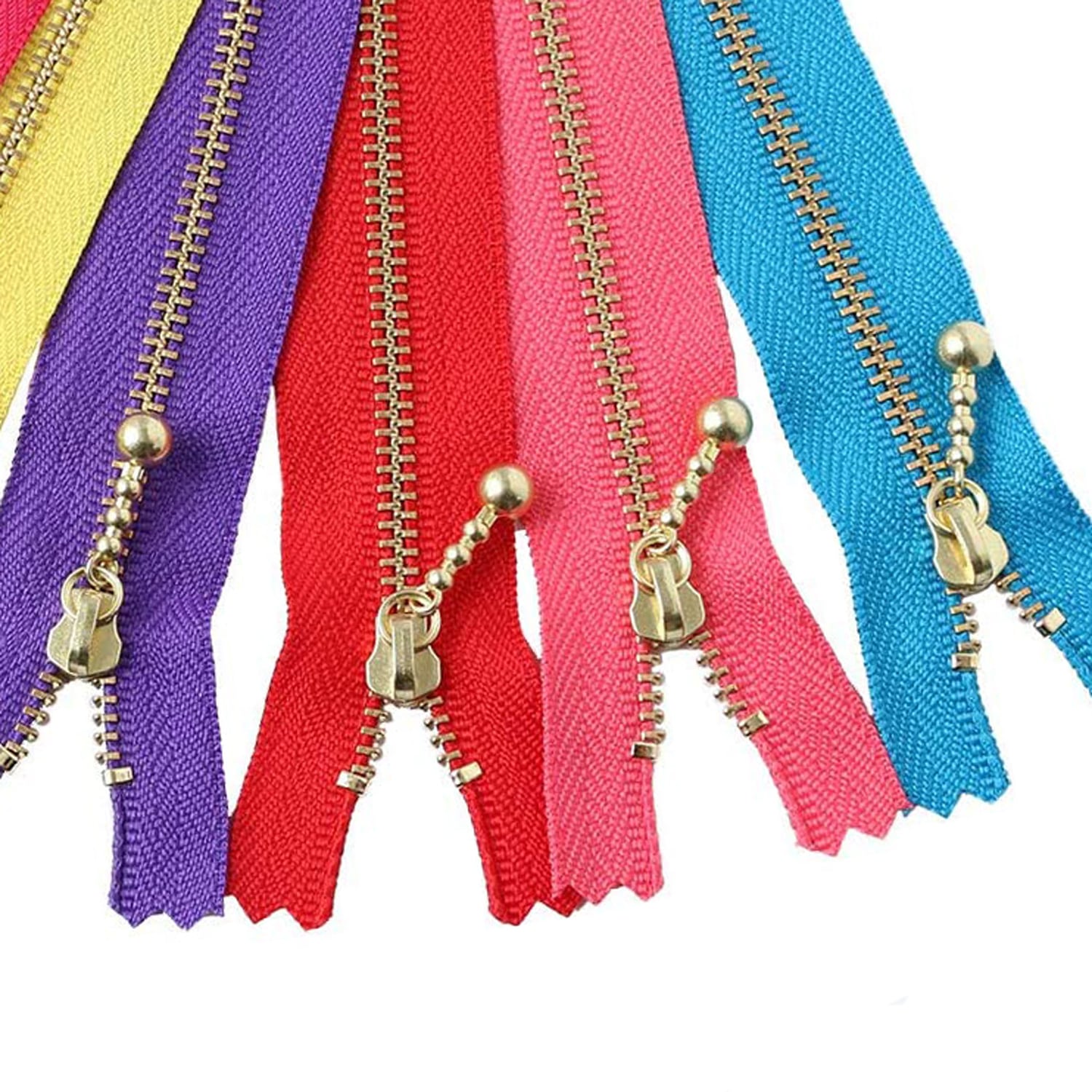 日本紐釦貿易 Y.K.K 玉付きファスナー ゴールド 18cm チェリーピンク 3G18-517 (ご注文単位1箱)【直送品】