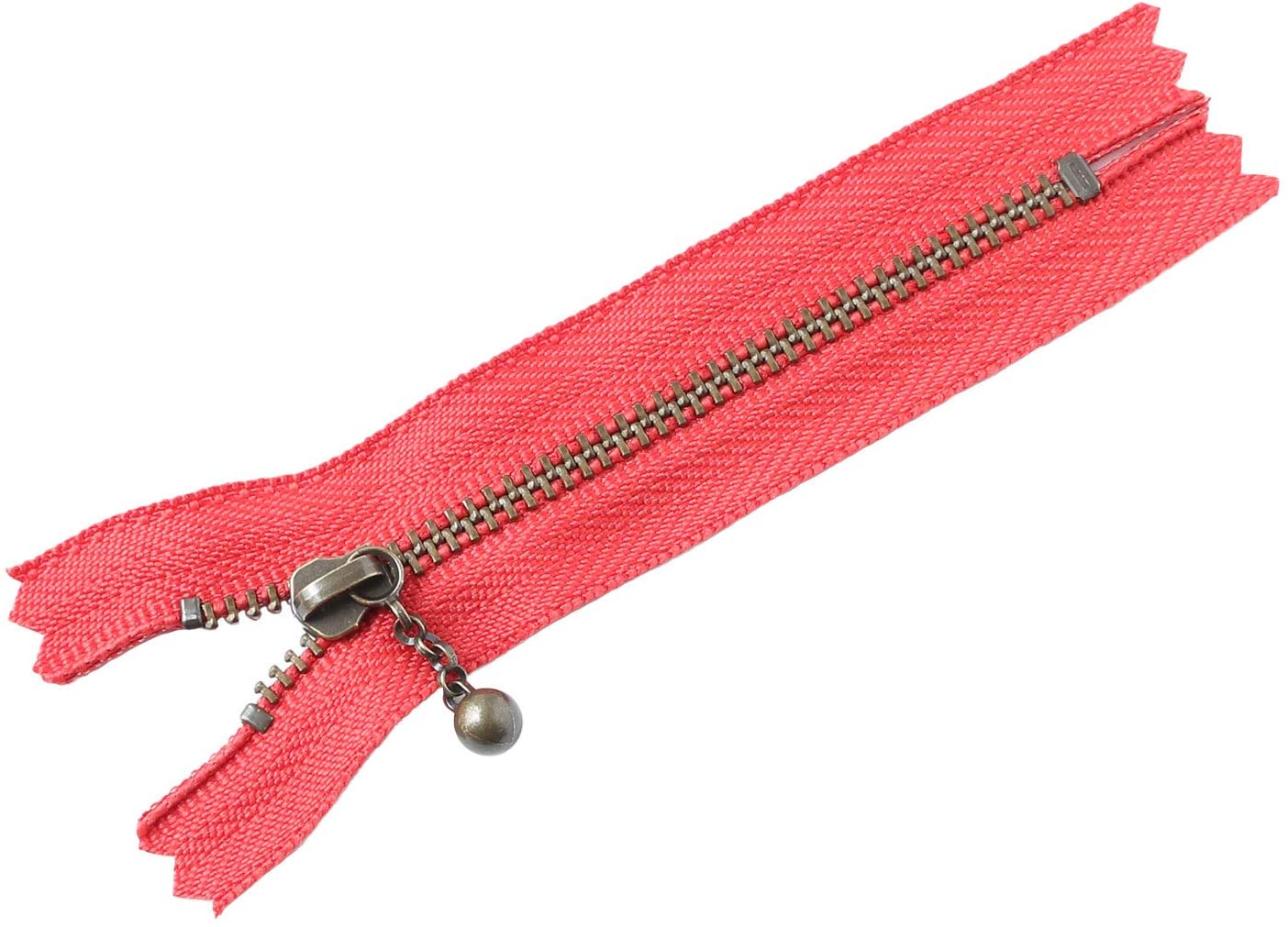 日本紐釦貿易 Y.K.K 玉付ファスナー アンティークゴールド 10cm 10本 スカーレット 3GKB10-518 (ご注文単位1束)【直送品】