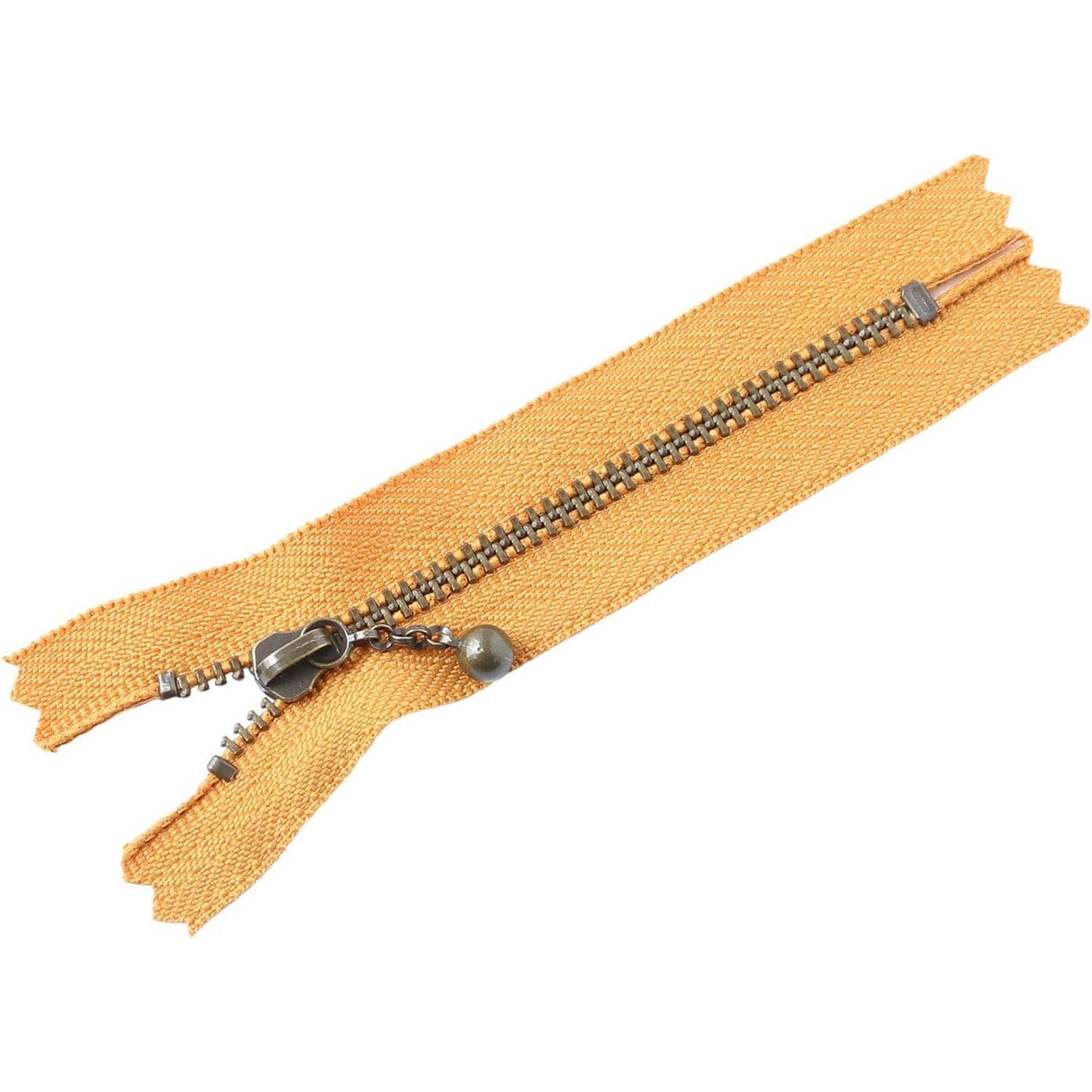 日本紐釦貿易 Y.K.K 玉付ファスナー アンティークゴールド 10cm 10本 ブライトゴールド 3GKB10-848 (ご注文単位1束)【直送品】