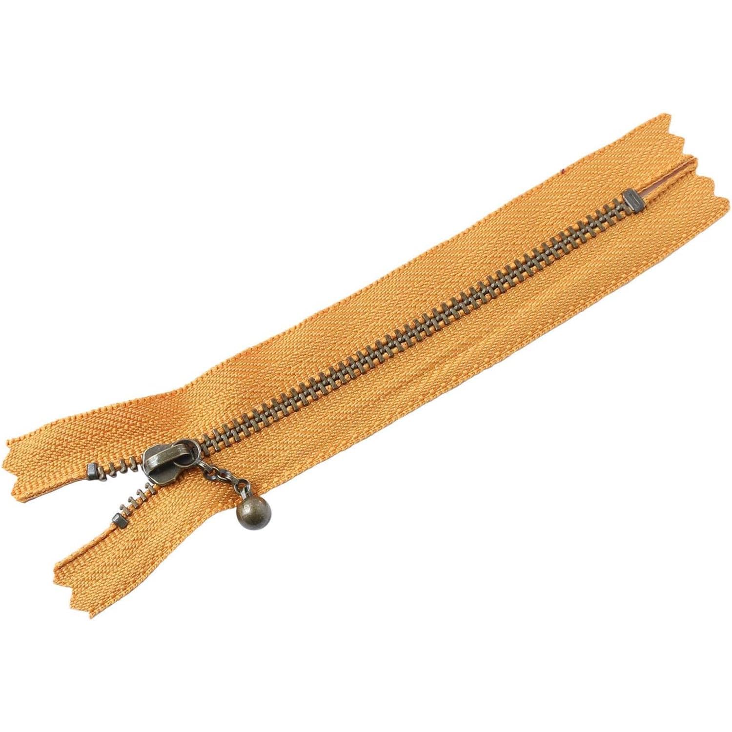 日本紐釦貿易 Y.K.K 玉付ファスナー アンティークゴールド 12cm 10本 ブライトゴールド 3GKB12-848 (ご注文単位1束)【直送品】