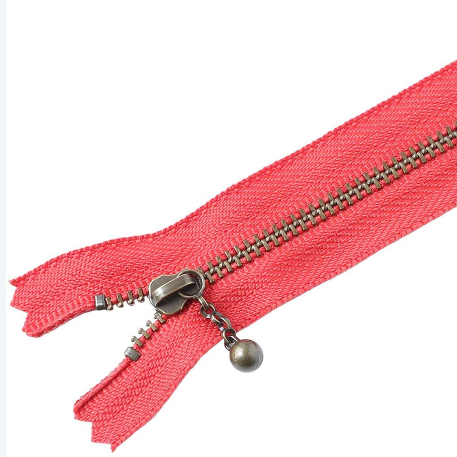 日本紐釦貿易 Y.K.K 玉付きファスナー アンティークゴールド 18cm スカーレット 3GKB18-518 (ご注文単位1束)【直送品】