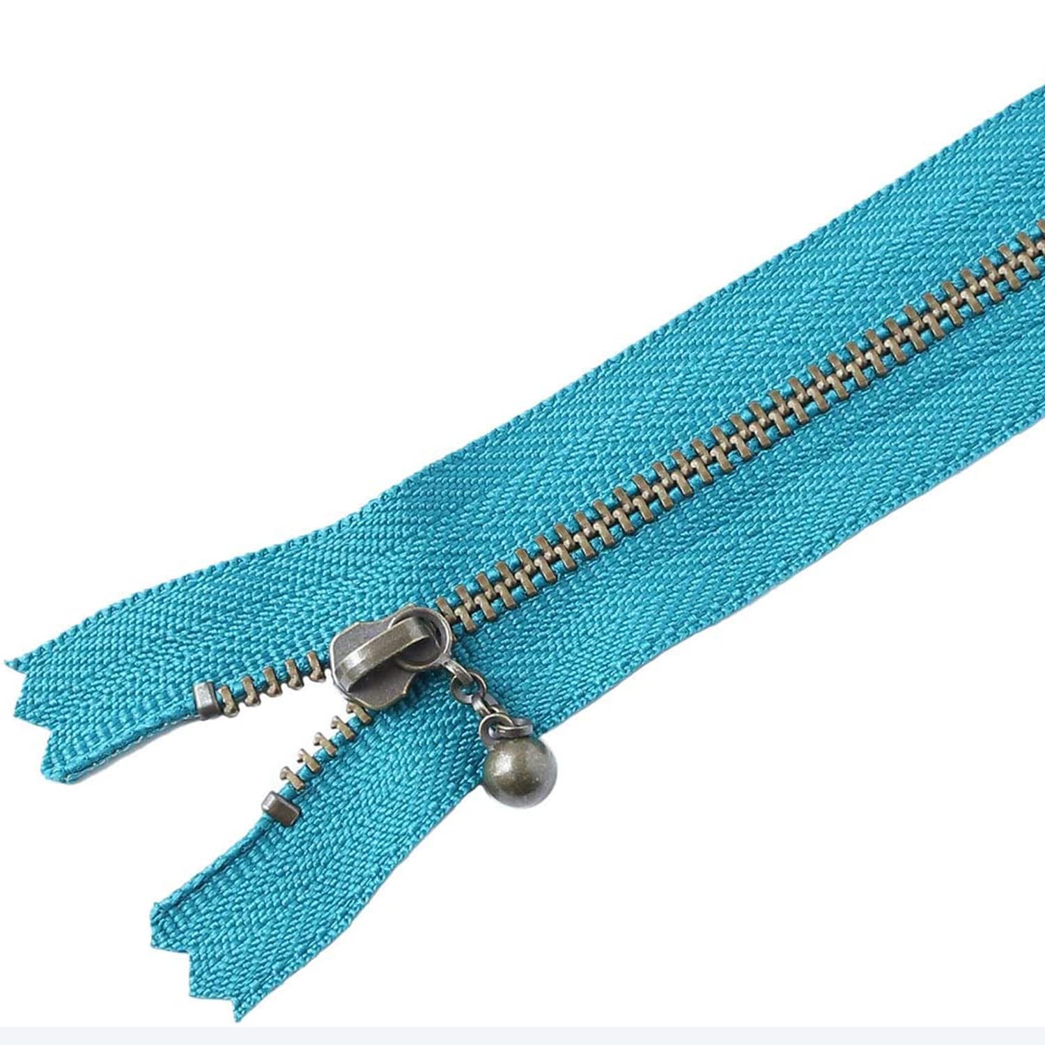 日本紐釦貿易 Y.K.K 玉付きファスナー アンティークゴールド 20cm マリンブルー 3GKB20-020 (ご注文単位1束)【直送品】