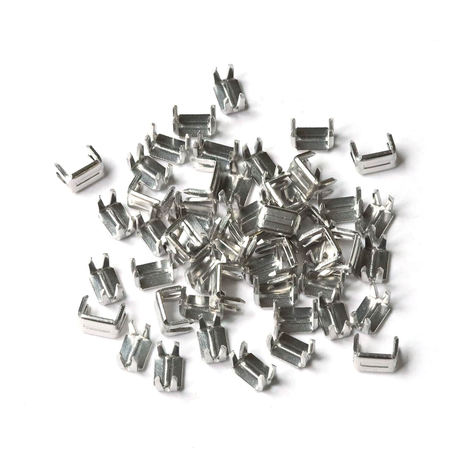 日本紐釦貿易 Y.K.K ファスナー用止め金具 下止めパーツ 50個入 金属/4~5号対応 ニッケル F2-225 （ご注文単位1束）【直送品】