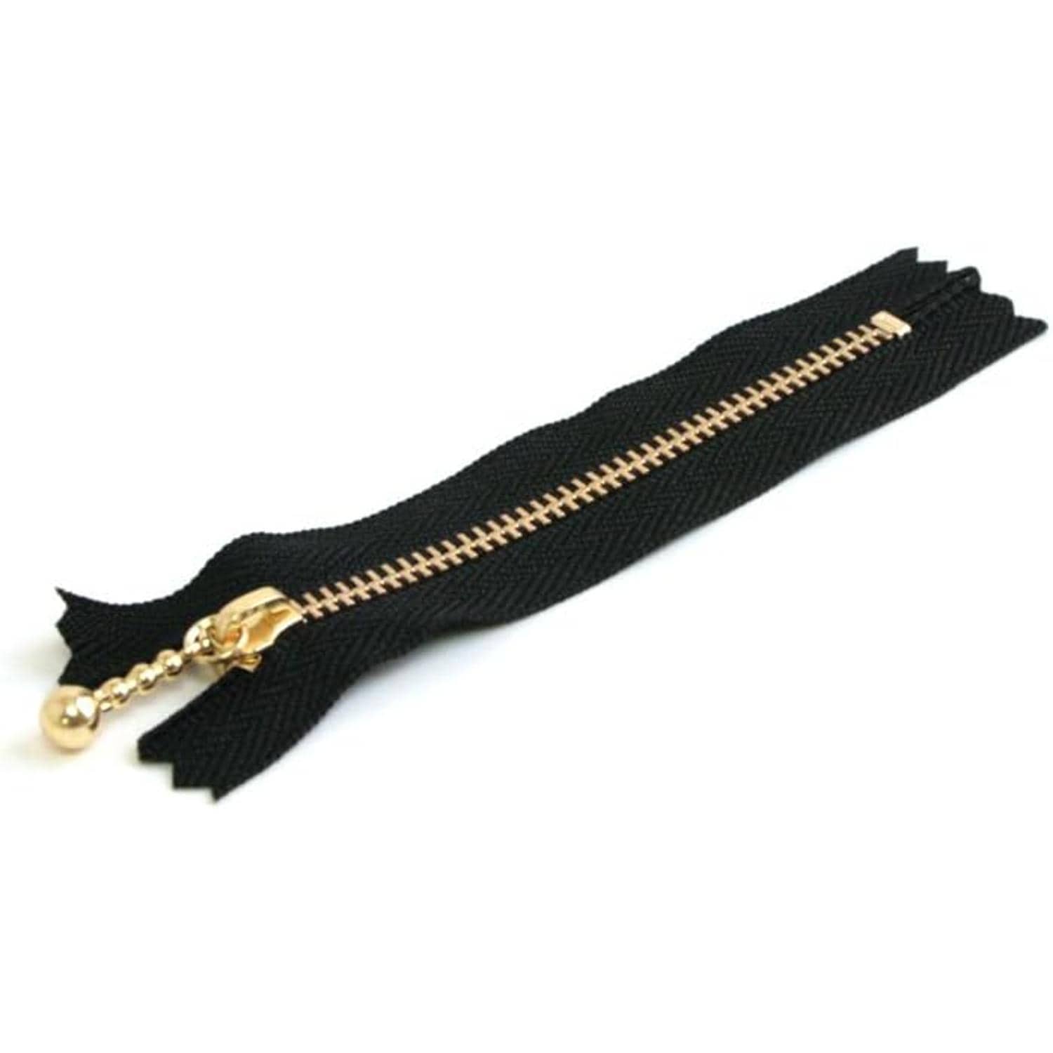 日本紐釦貿易 Y.K.K 玉付ファスナー 12cm 10本入 黒 3G12-580 （ご注文単位1束）【直送品】