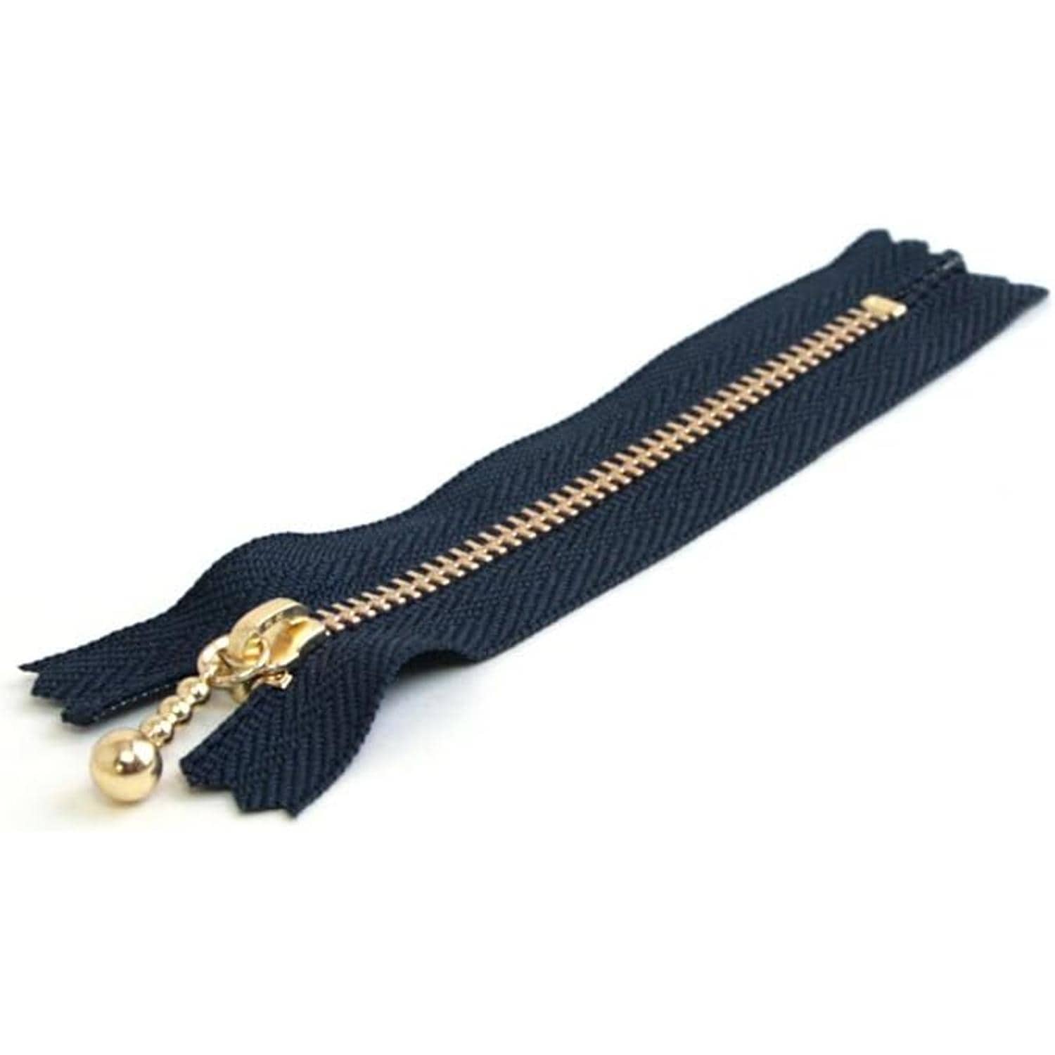 日本紐釦貿易 Y.K.K 玉付ファスナー 18cm 10本入 紺 3G18-560 （ご注文単位1束）【直送品】