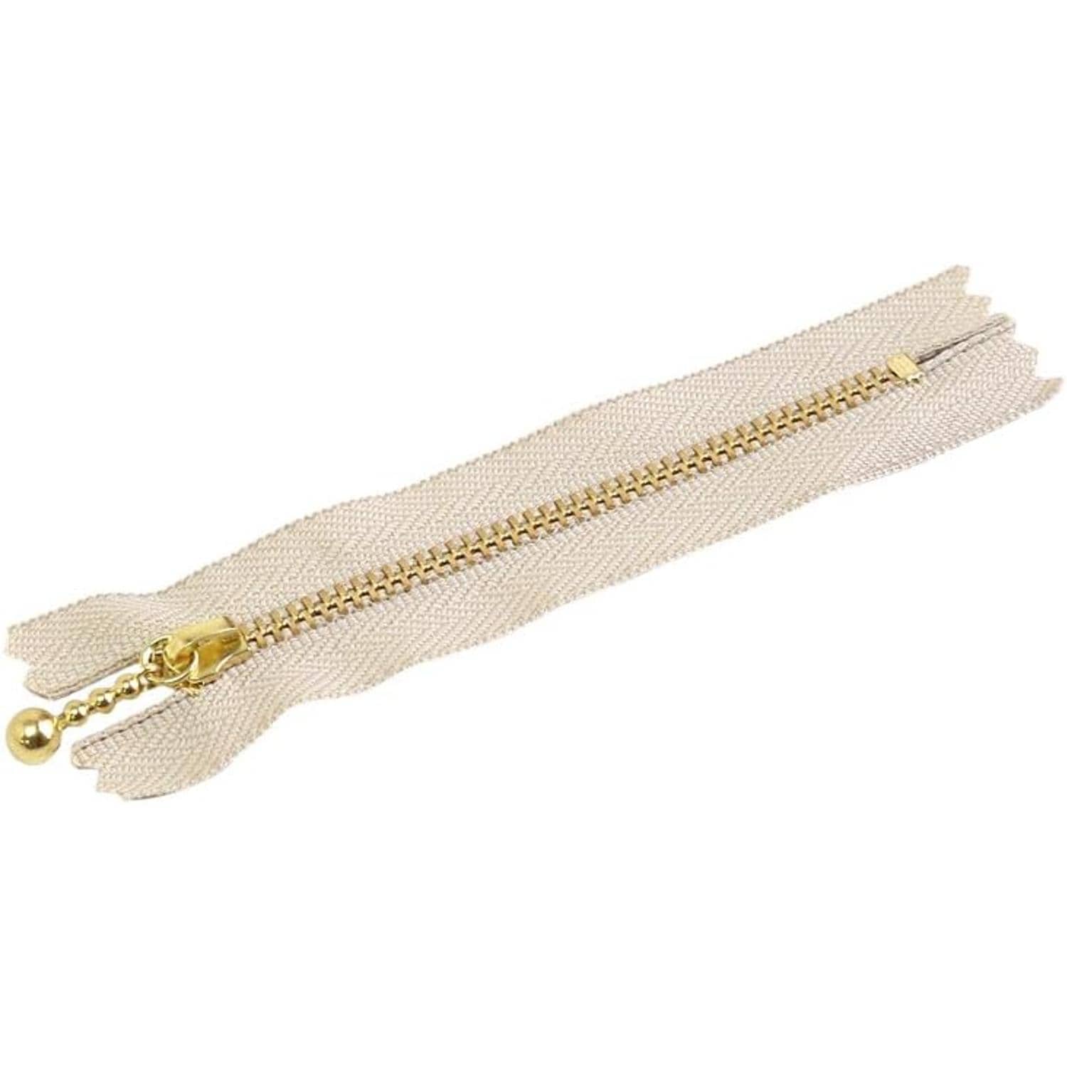 日本紐釦貿易 Y.K.K 玉付ファスナー 18cm 10本入 ベージュ 3G18-572 （ご注文単位1束）【直送品】