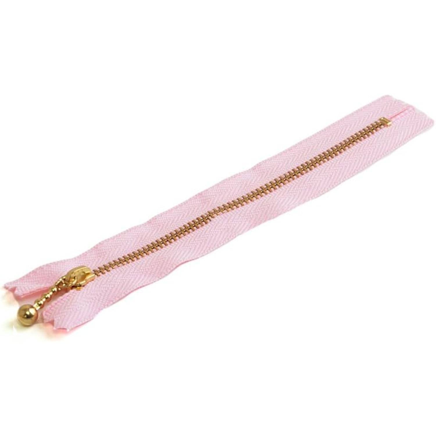 日本紐釦貿易 Y.K.K 玉付ファスナー 20cm 10本入 ピンク 3G20-512 （ご注文単位1束）【直送品】