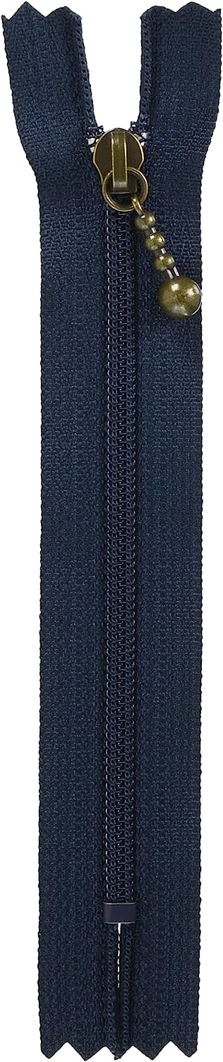 日本紐釦貿易 Y.K.K ポーチ用 コイルファスナー 12cm 10本入 紺 3CFB-12-560 （ご注文単位1束）【直送品】