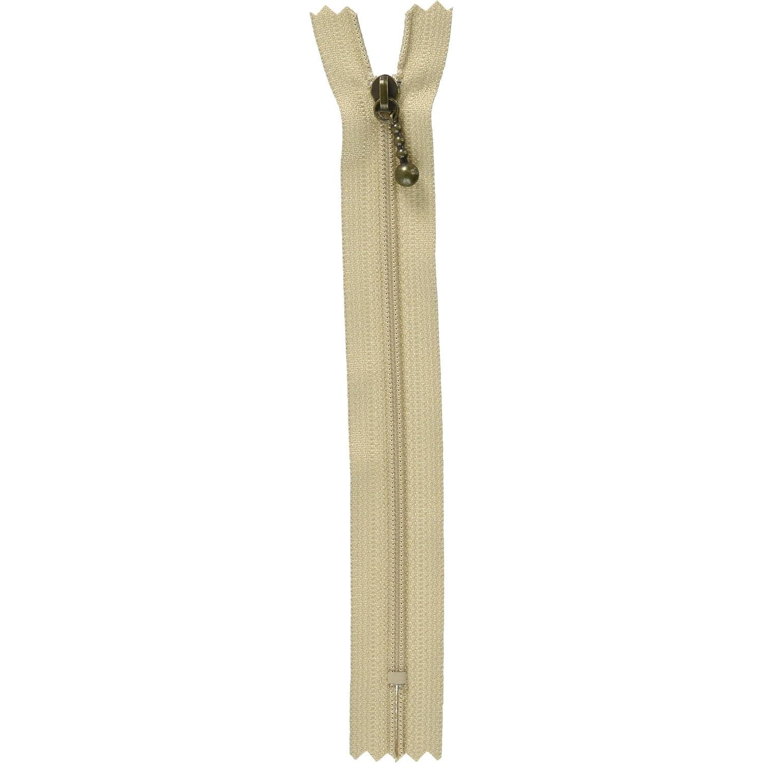 日本紐釦貿易 Y.K.K ポーチ用 コイルファスナー 16cm 10本入 ベージュ 3CFB-16-572 （ご注文単位1束）【直送品】