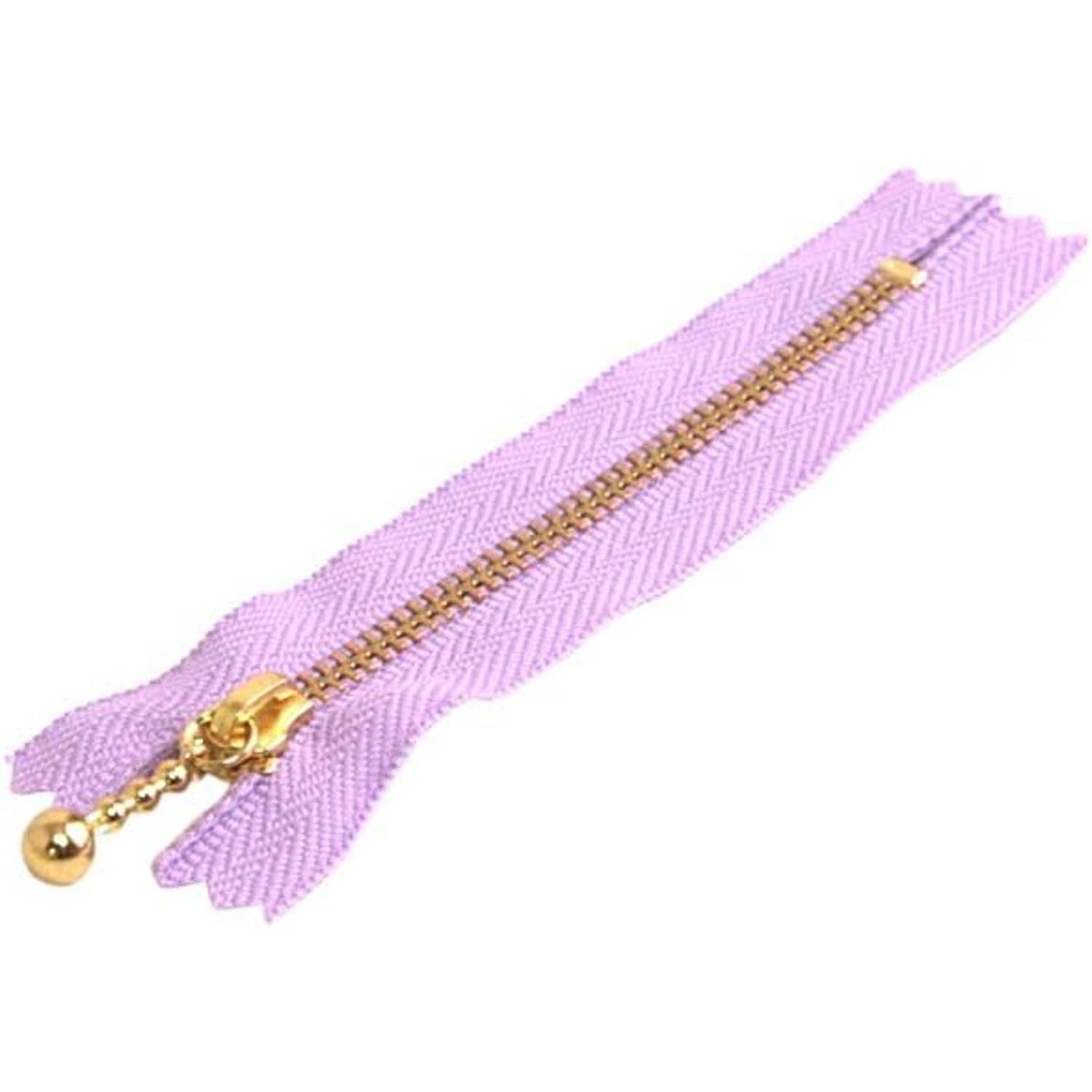 日本紐釦貿易 Y.K.K 玉付ファスナー 12cm 10本入 ラベンダー 3G12-068 （ご注文単位1束）【直送品】