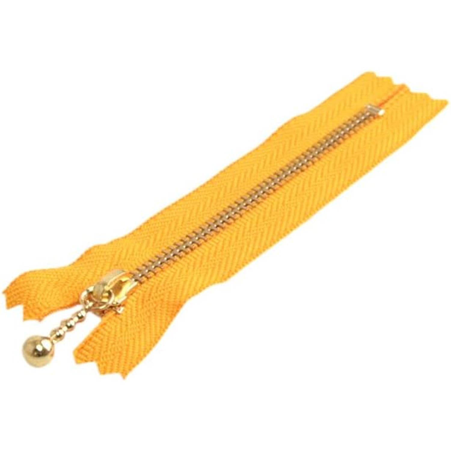 日本紐釦貿易 Y.K.K 玉付ファスナー 12cm 10本入 マリーゴールド 3G12-506 （ご注文単位1束）【直送品】