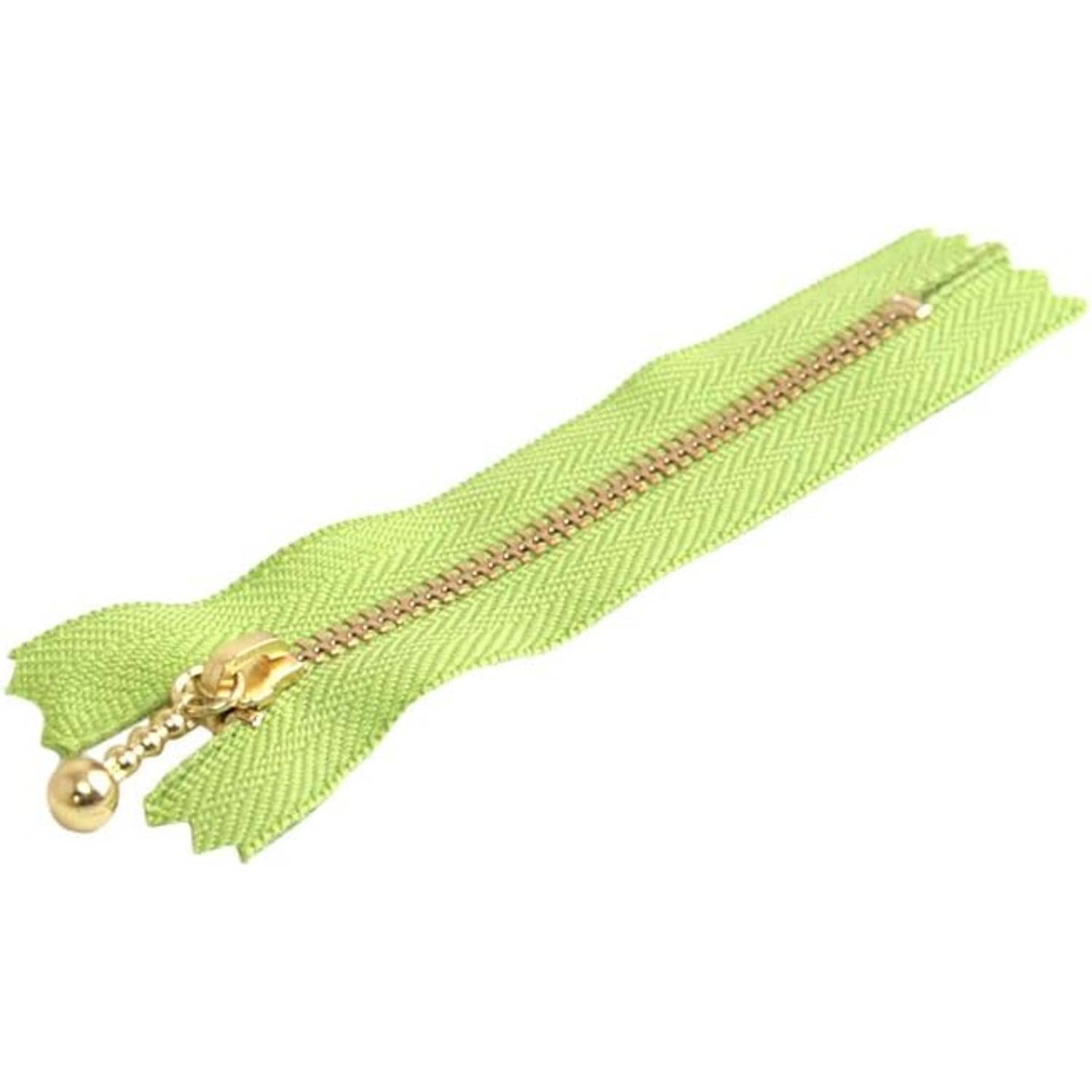 日本紐釦貿易 Y.K.K 玉付ファスナー 12cm 10本入 グリーンアップル 3G12-874 （ご注文単位1束）【直送品】