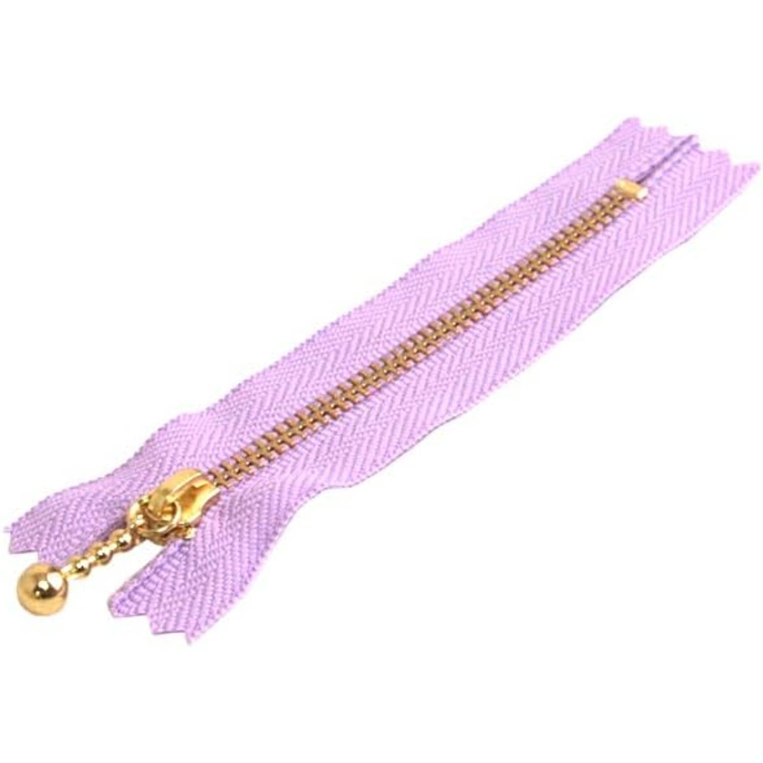 日本紐釦貿易 Y.K.K 玉付ファスナー 14cm 10本入 ラベンダー 3G14-068 （ご注文単位1束）【直送品】