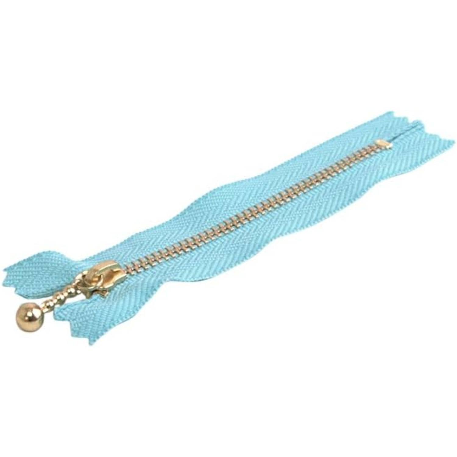 日本紐釦貿易 Y.K.K 玉付ファスナー 14cm 10本入 スカイブルー 3G14-544 （ご注文単位1束）【直送品】