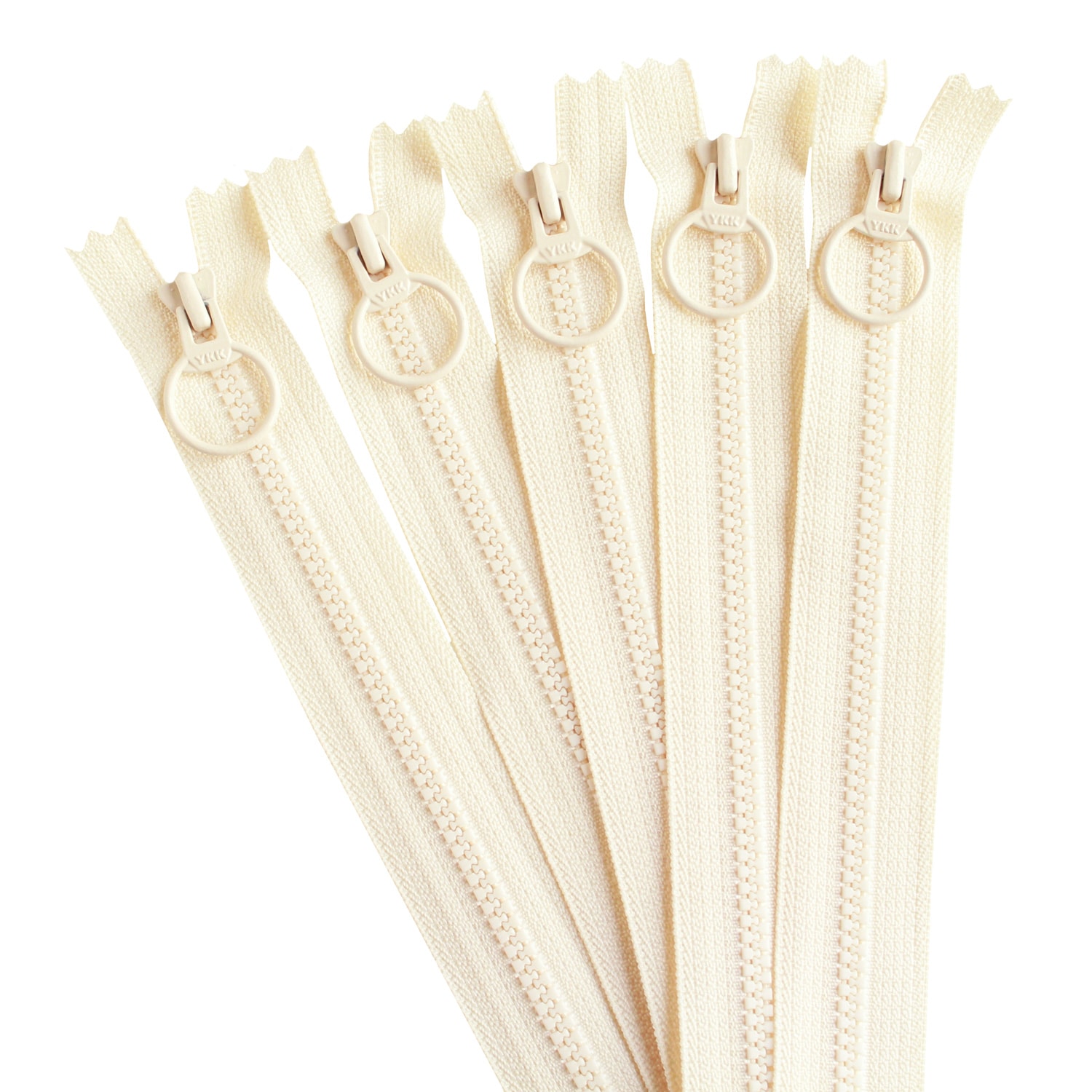 日本紐釦貿易 Y.K.K 3VS止め40㎝ 5本入り 801 3VSR40-801 （ご注文単位1束）【直送品】