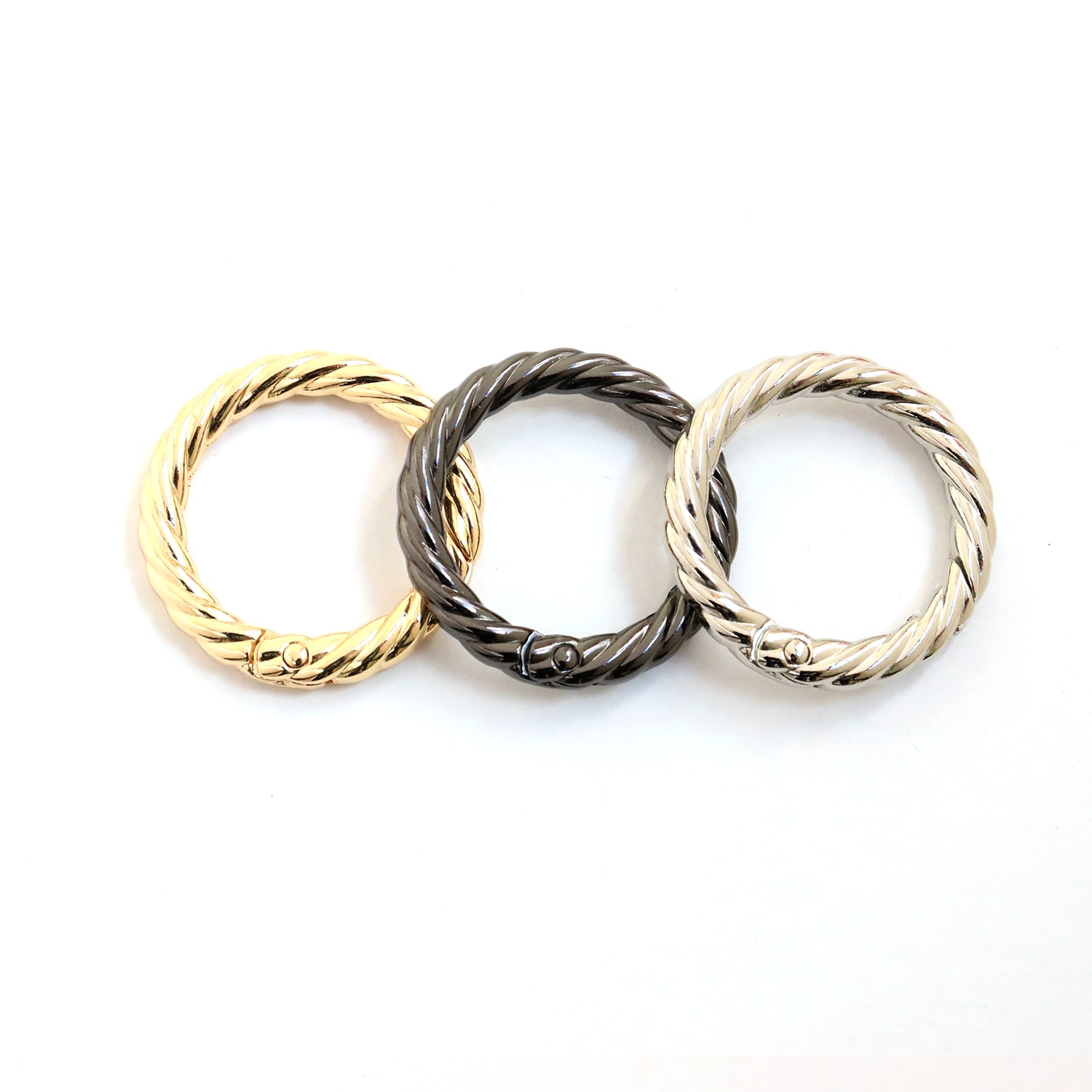 日本紐釦貿易 デザインカラビナ ロープタイプ 34mm 1個入 ゴールド S27-304-34G-1P (ご注文単位1個)【直送品】