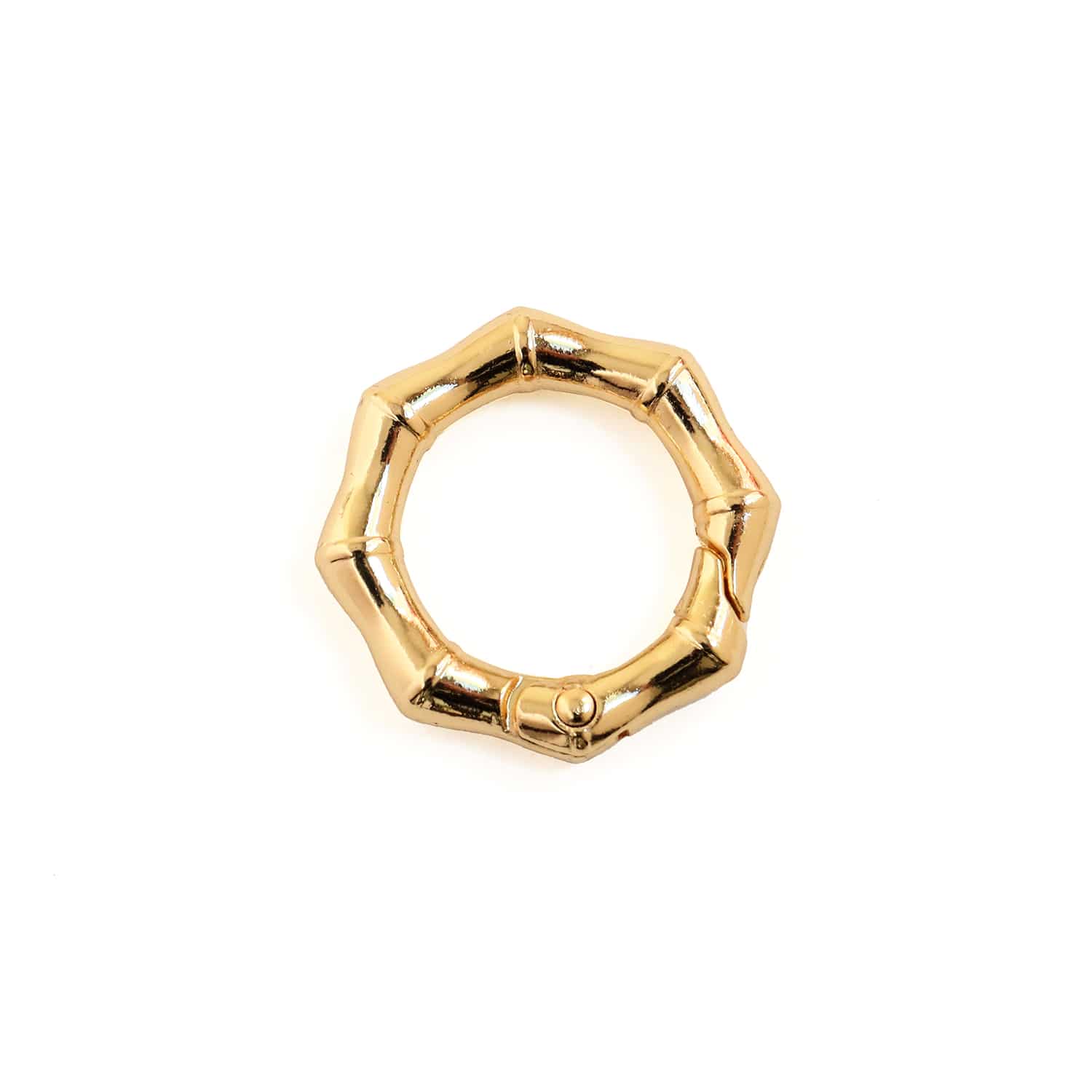 日本紐釦貿易 デザインカラビナ バンブータイプ 29mm 1個入 ゴールド S27-305-29G-1P (ご注文単位1個)【直送品】