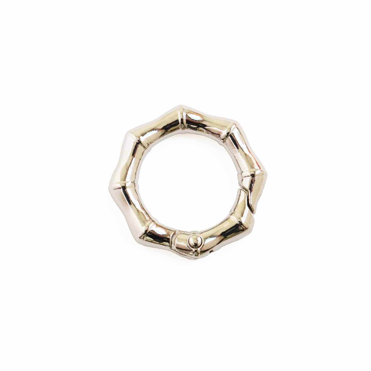 日本紐釦貿易 デザインカラビナ バンブータイプ 29mm 1個入 シルバー S27-305-29S-1P (ご注文単位1個)【直送品】