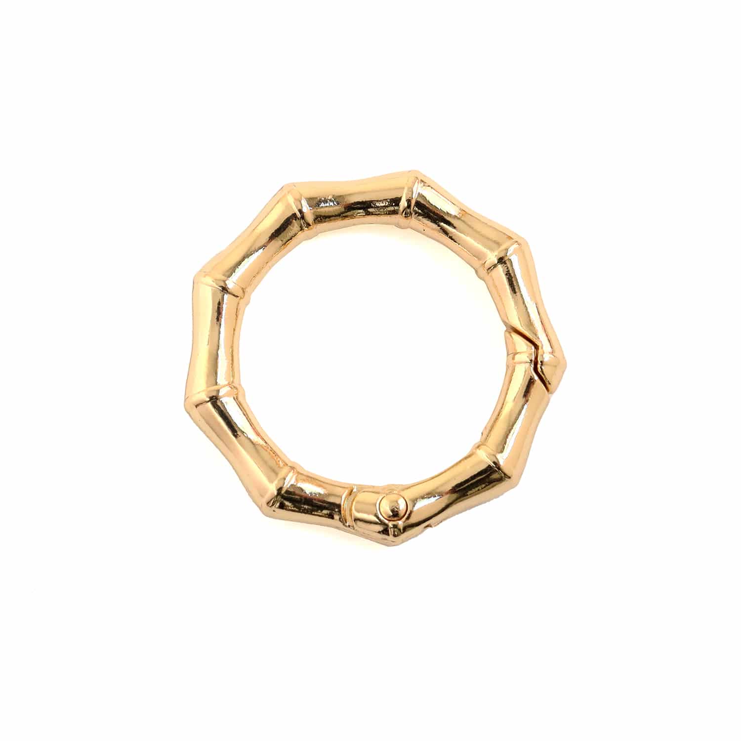 日本紐釦貿易 デザインカラビナ バンブータイプ 34mm 1個入 ゴールド S27-305-34G-1P (ご注文単位1個)【直送品】