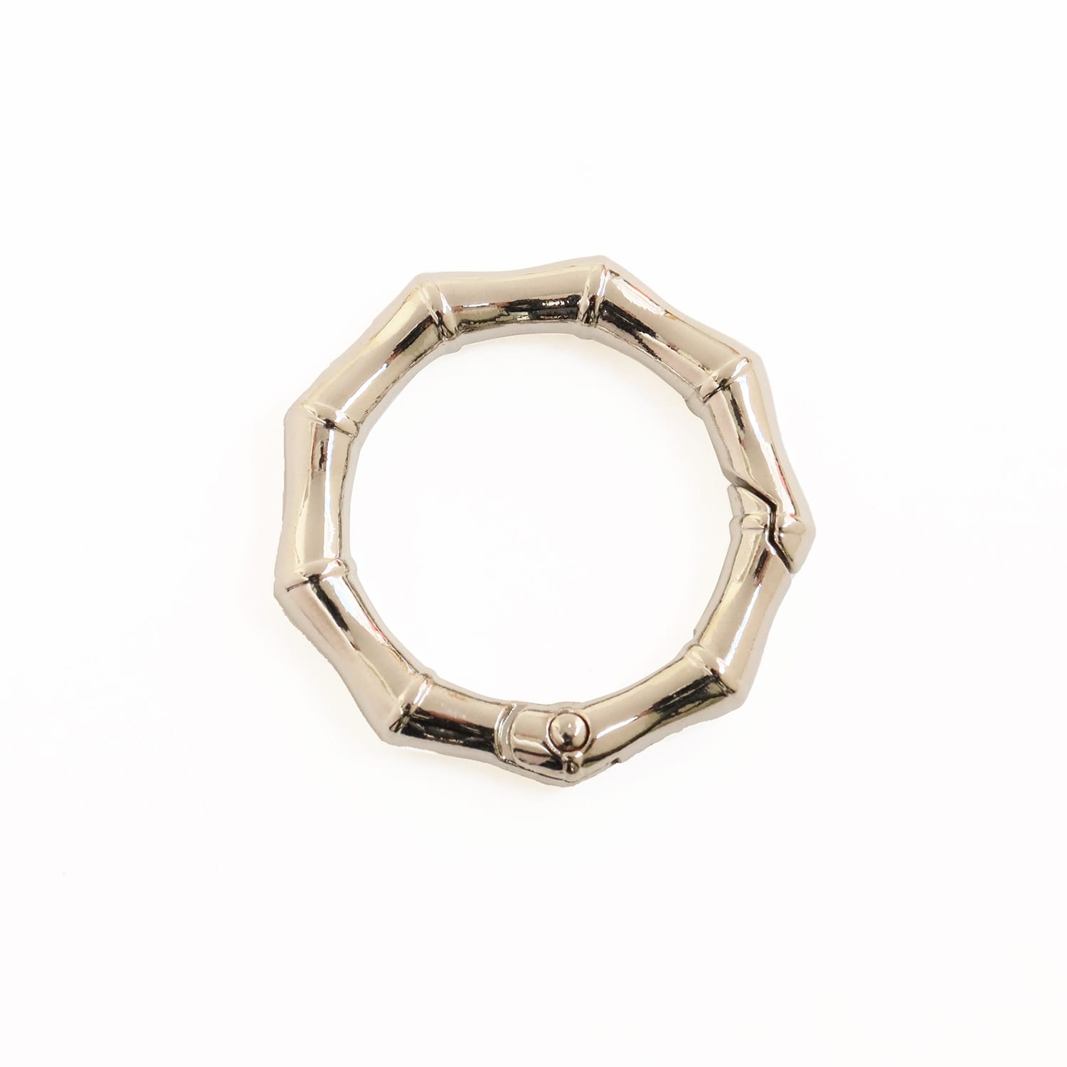 日本紐釦貿易 デザインカラビナ バンブータイプ 34mm 1個入 シルバー S27-305-34S-1P (ご注文単位1個)【直送品】