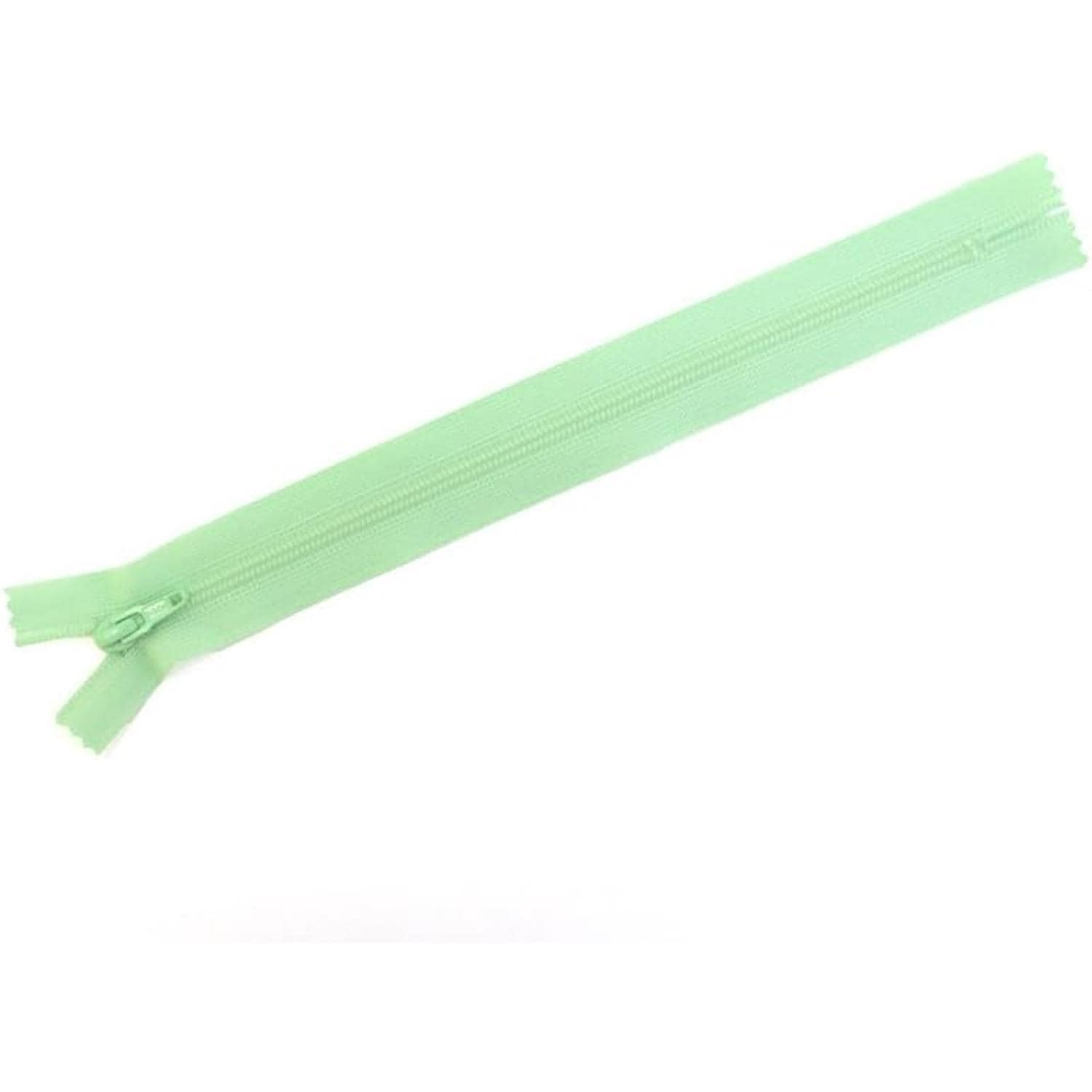 日本紐釦貿易 Y.K.K フラットニットファスナー 30cm 10本入 532薄緑 FN30-532 （ご注文単位1束）【直送品】