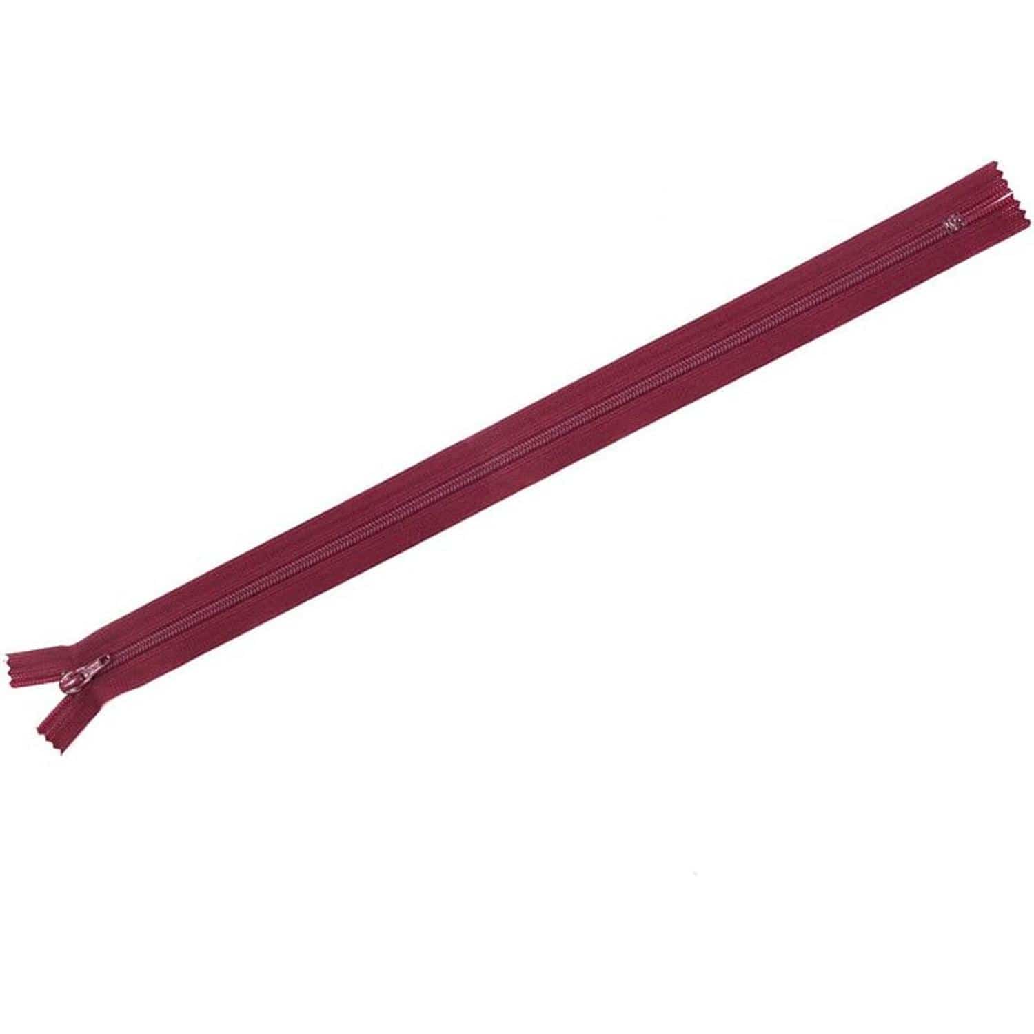 日本紐釦貿易 Y.K.K フラットニットファスナー 50cm 10本入 527ワイン FN50-527 （ご注文単位1束）【直送品】